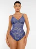 Feelingirl Lace V Neck Full Thong Bodysuit sold by FeelinGirl