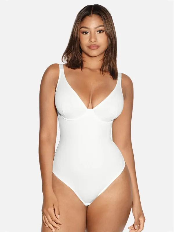 Feelingirl V Neck Tummy Control Thong Shapewear sold by FeelinGirl