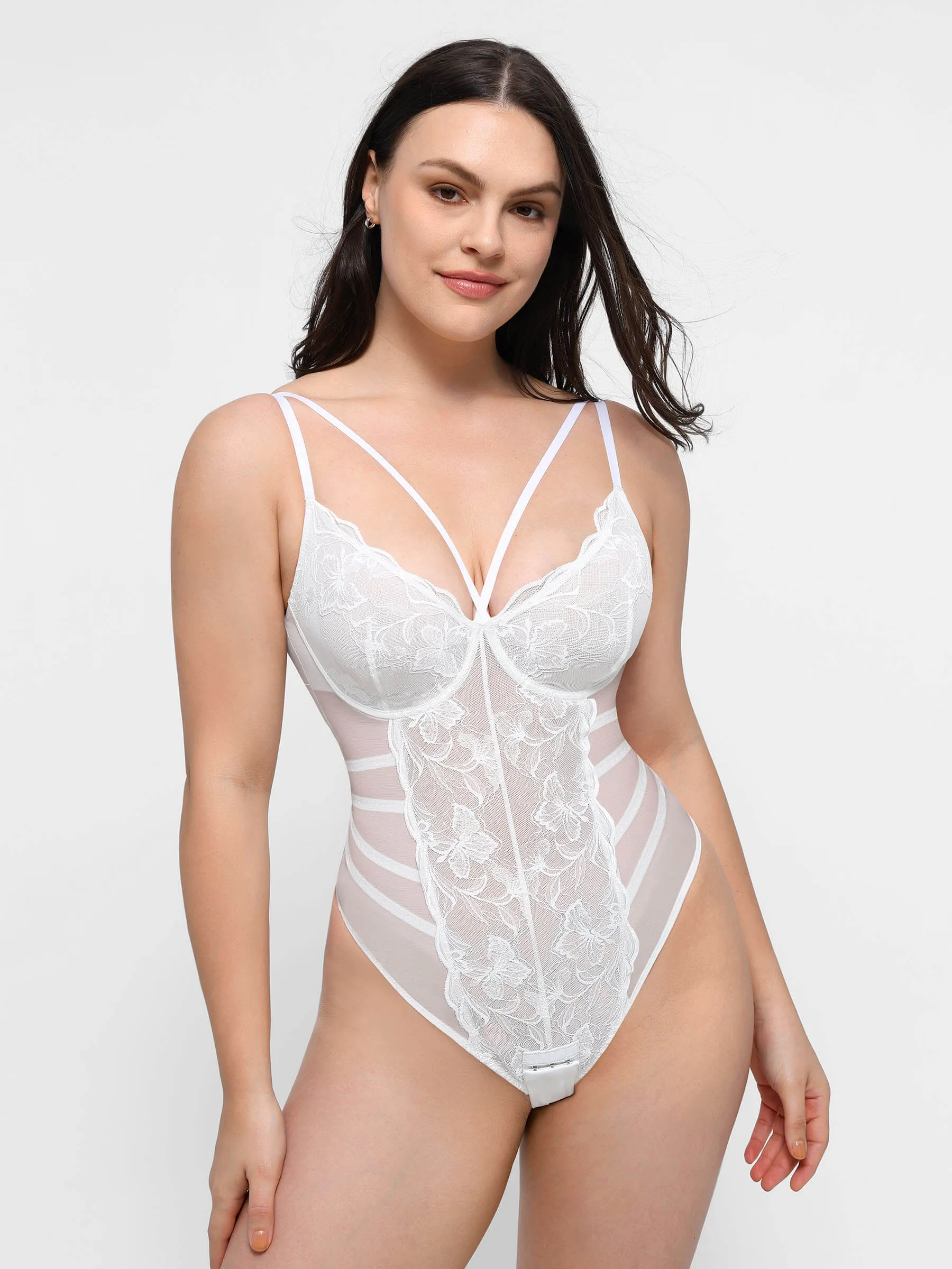 Feelingirl Lace Smooth Thong Shaping Bodysuit sold by FeelinGirl product image thumbnail 5