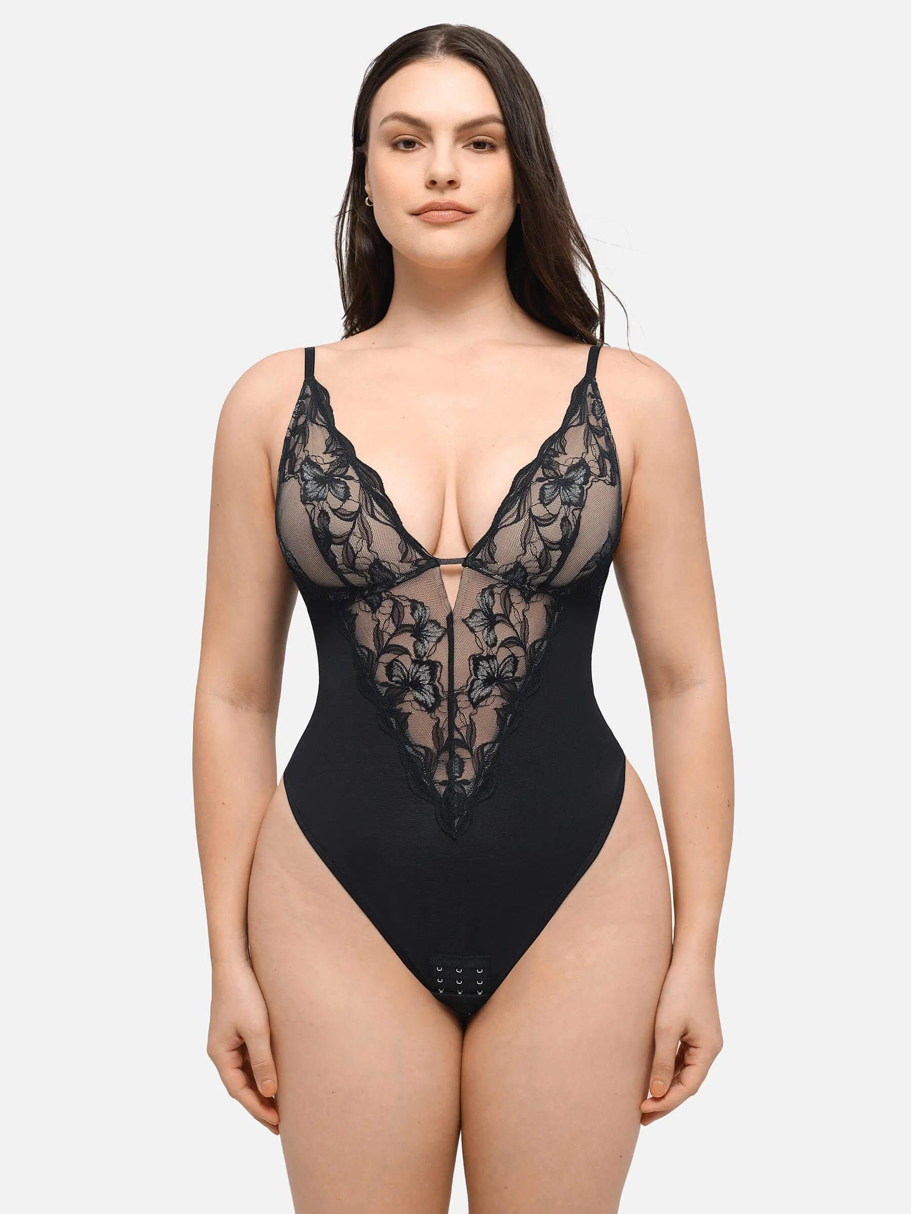 Feelingirl Lace Thong Shapewear Bodysuit sold by FeelinGirl