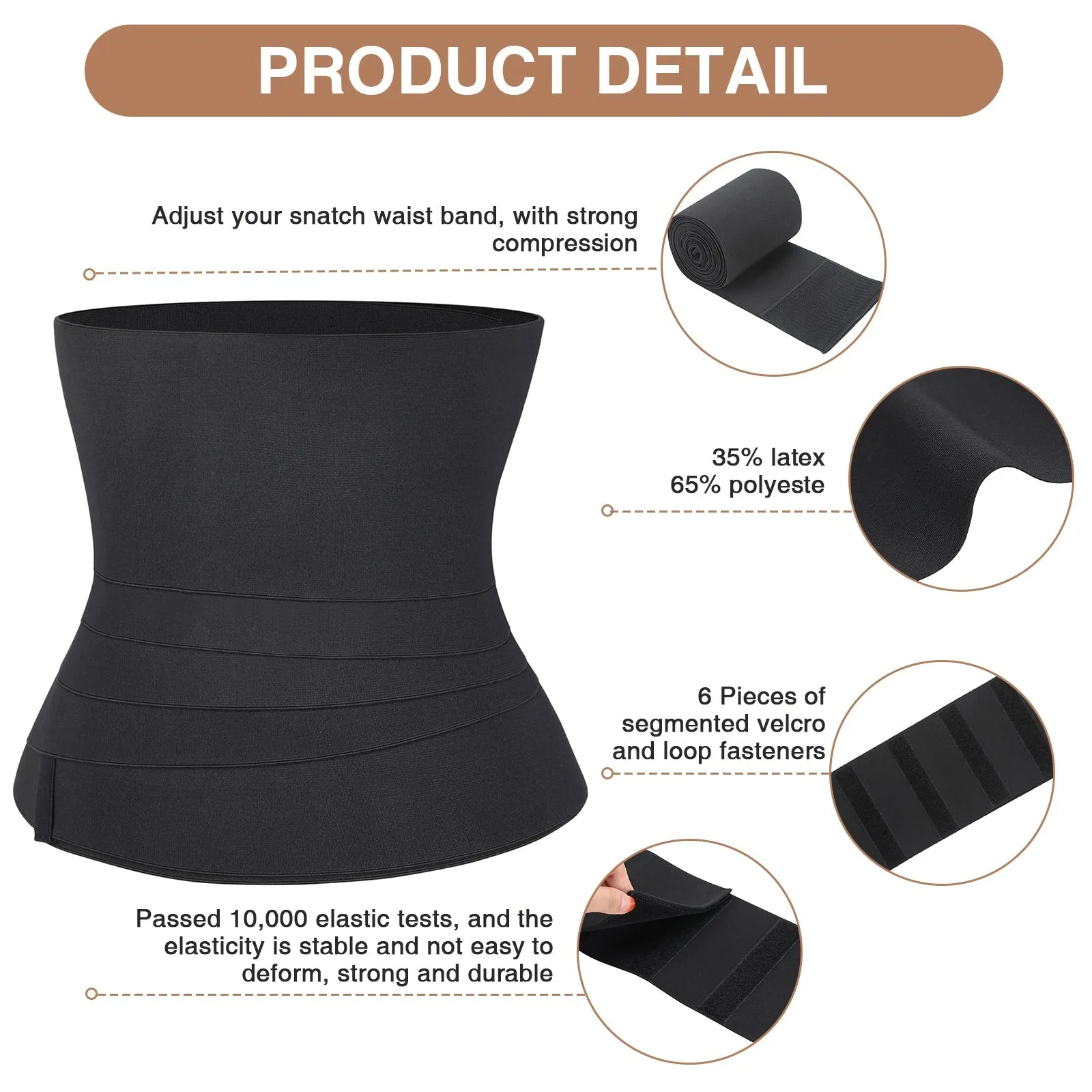 Feelingirl Tummy Wrap Waist Trainer sold by FeelinGirl product image thumbnail 2