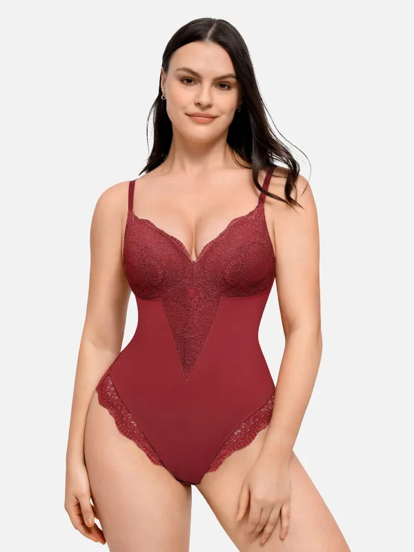 Feelingirl Low-back Ultra-versatile Lace Bodysuit sold by FeelinGirl