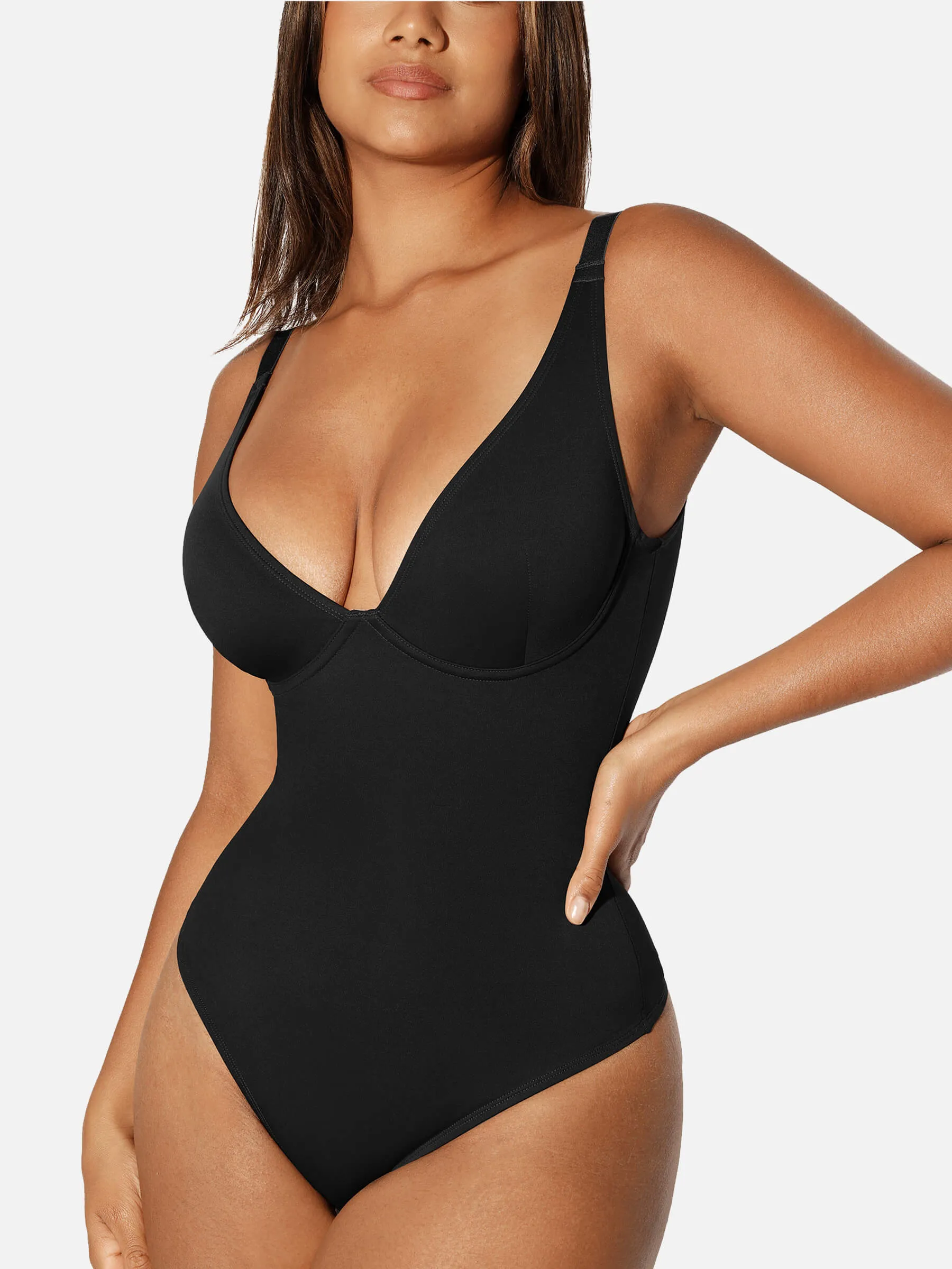 V-Neck Tummy Control Sculpt Bodysuit sold by FeelinGirl product image thumbnail 4