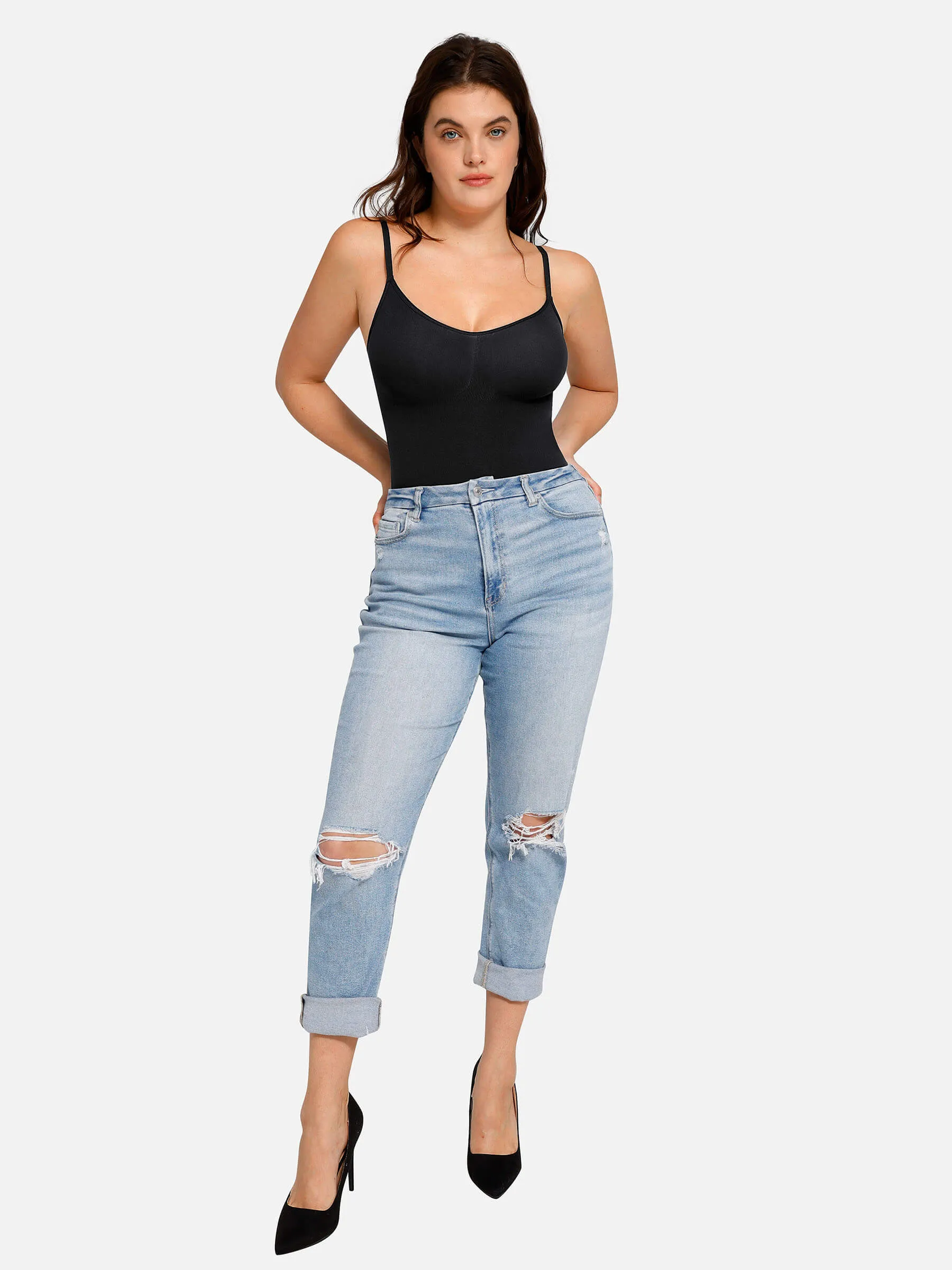 Feelingirl Everyday Wear Seamless Thong Bodysuit sold by FeelinGirl product image thumbnail 3