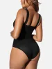 Feelingirl Square Collar Elastic Outerwear Shape Bodysuit sold by FeelinGirl