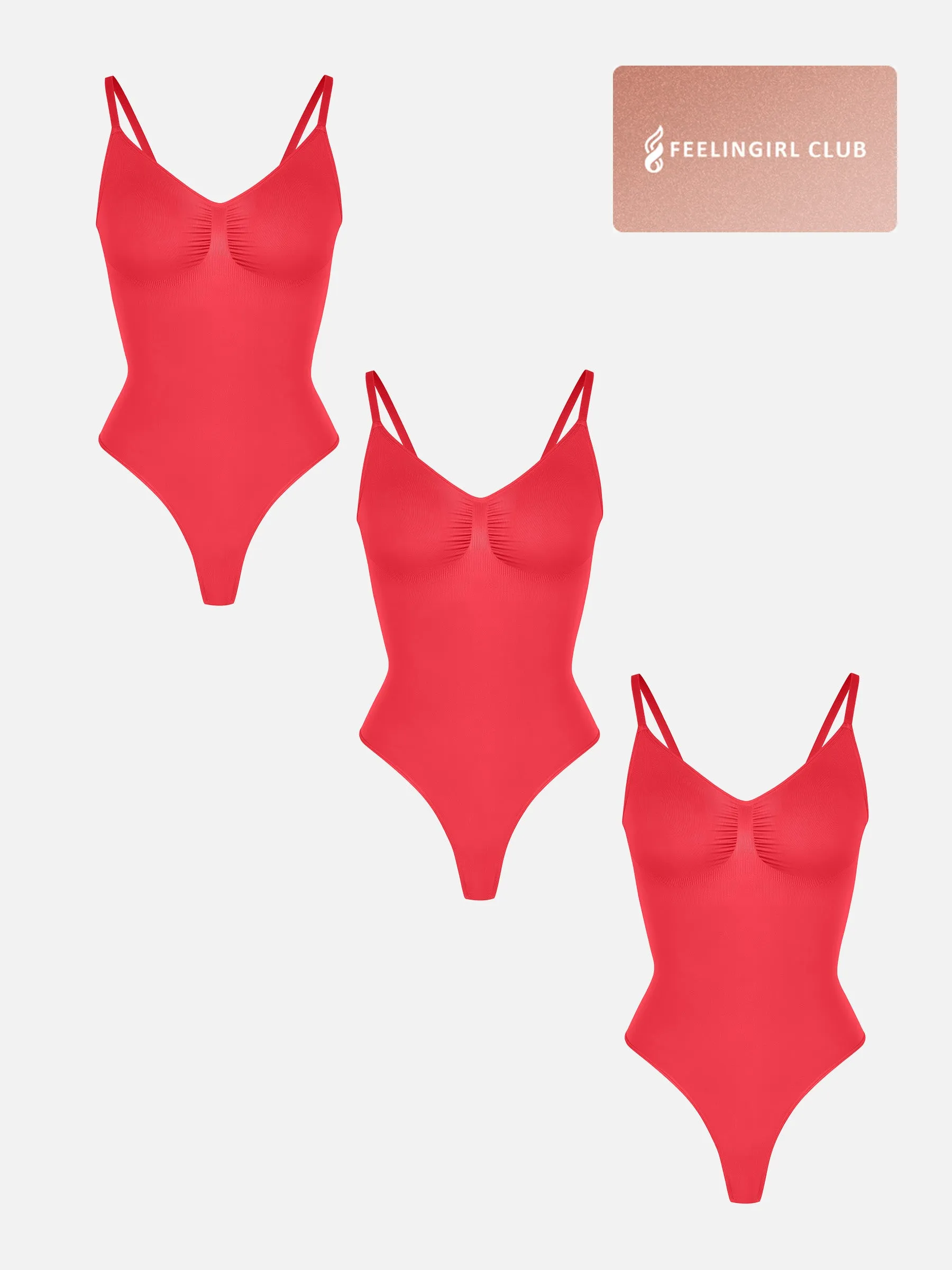 Feelingirl 3-Pack Tummy Control Bodysuit Bundle sold by FeelinGirl