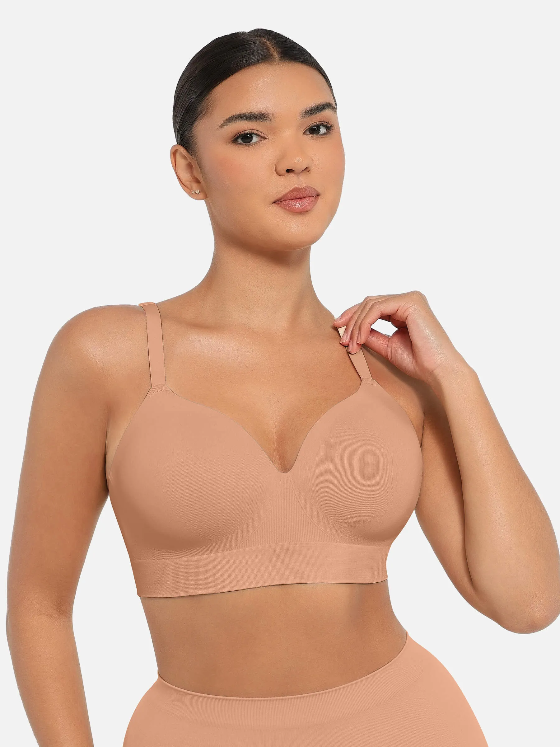 Feelingirl Wireless Push-Up Seamless Comfort Full Coverage Bra Bundle sold by FeelinGirl product image thumbnail 2