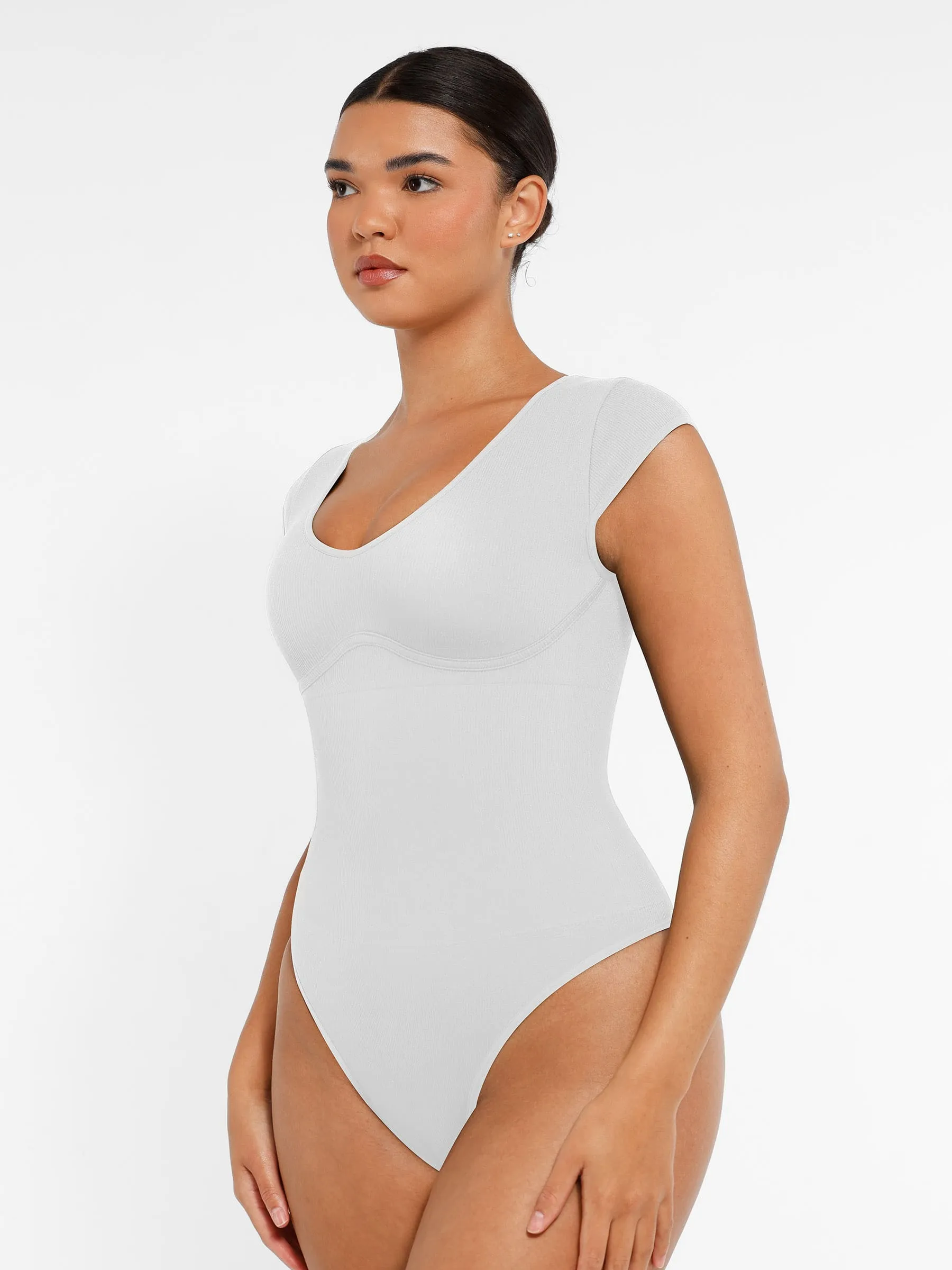 Feelingirl Bodysuit Tummy Control Shapewear Body Shaper Jumpsuit Top Going Out Shirt sold by FeelinGirl product image thumbnail 4