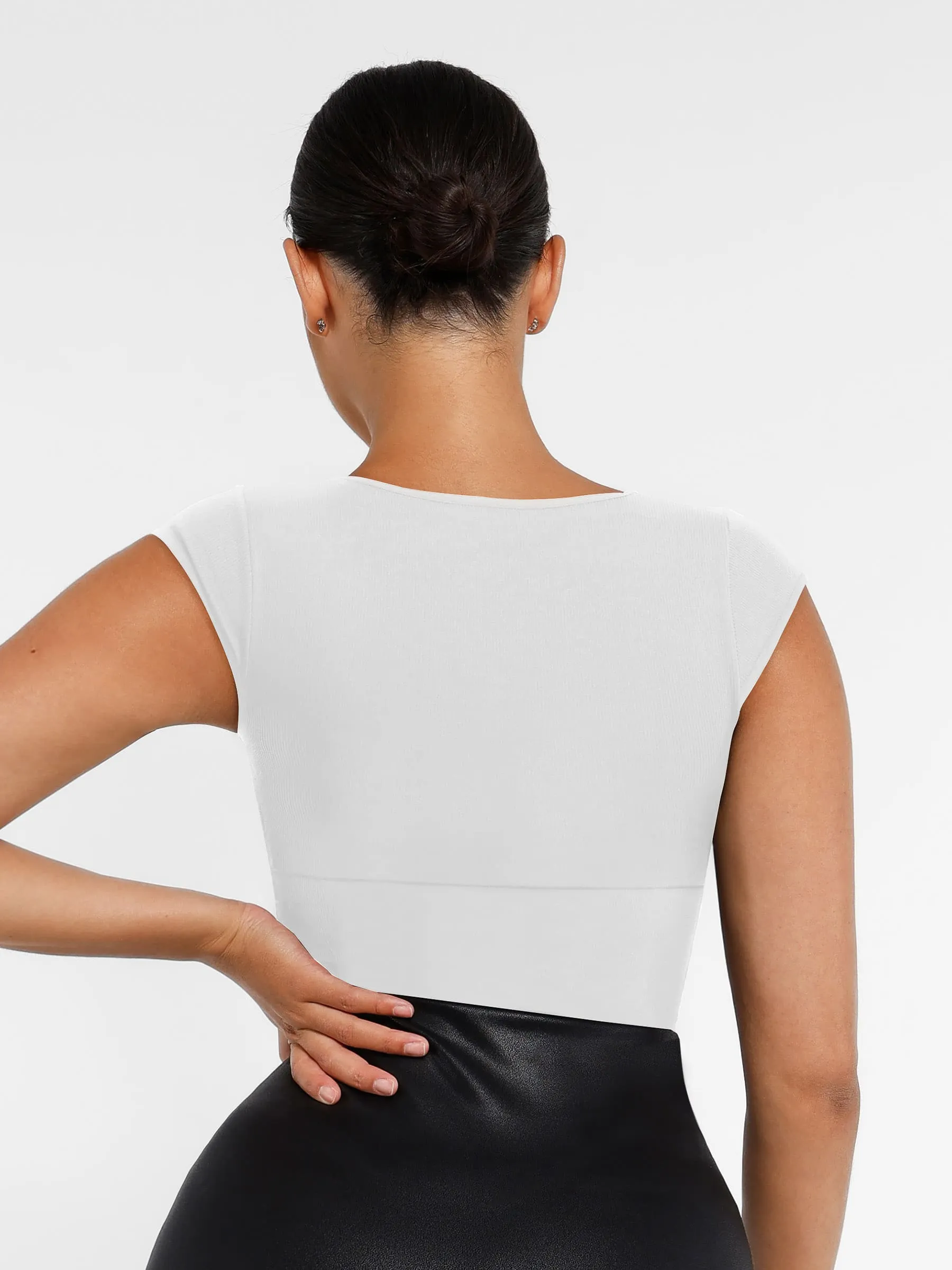 Feelingirl Bodysuit Tummy Control Shapewear Body Shaper Jumpsuit Top Going Out Shirt sold by FeelinGirl product image thumbnail 5