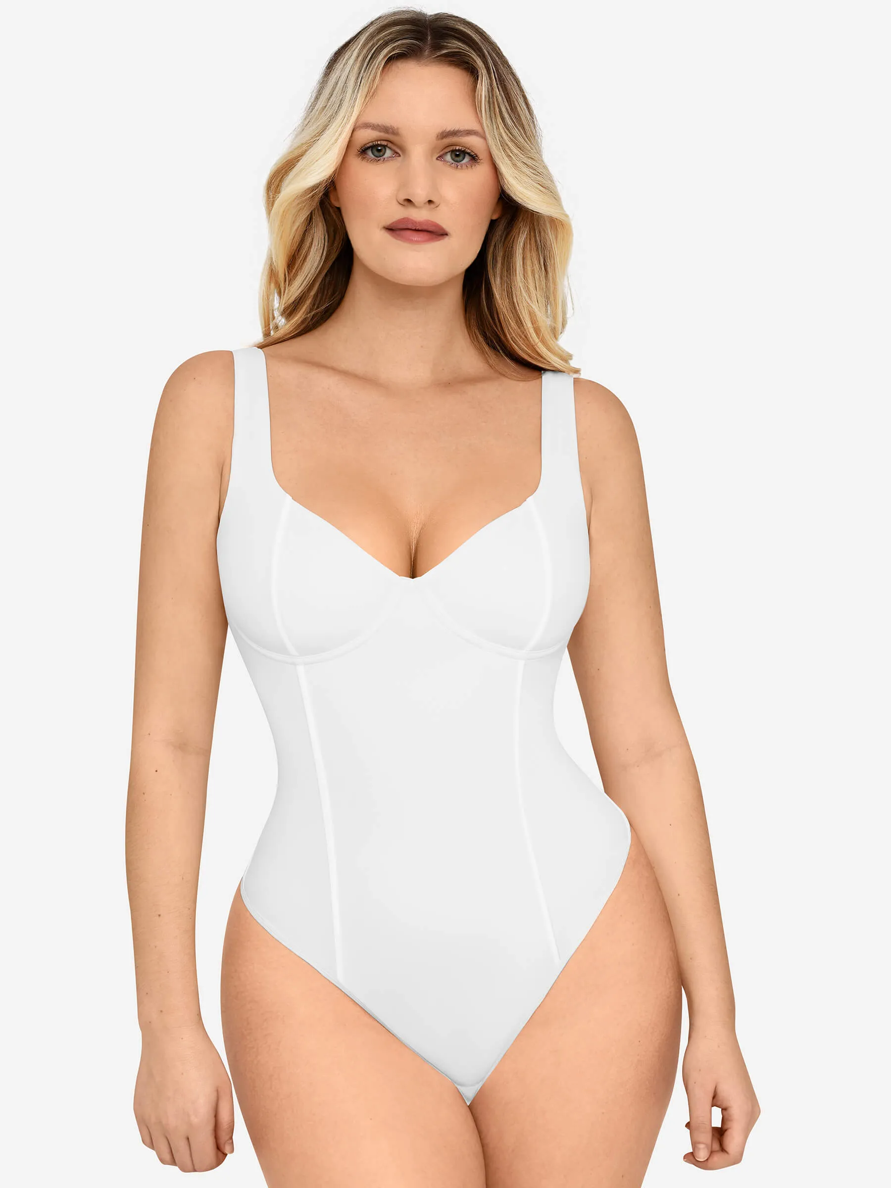 V-Neck Everyday Seamless Bodysuit sold by FeelinGirl product image thumbnail 2