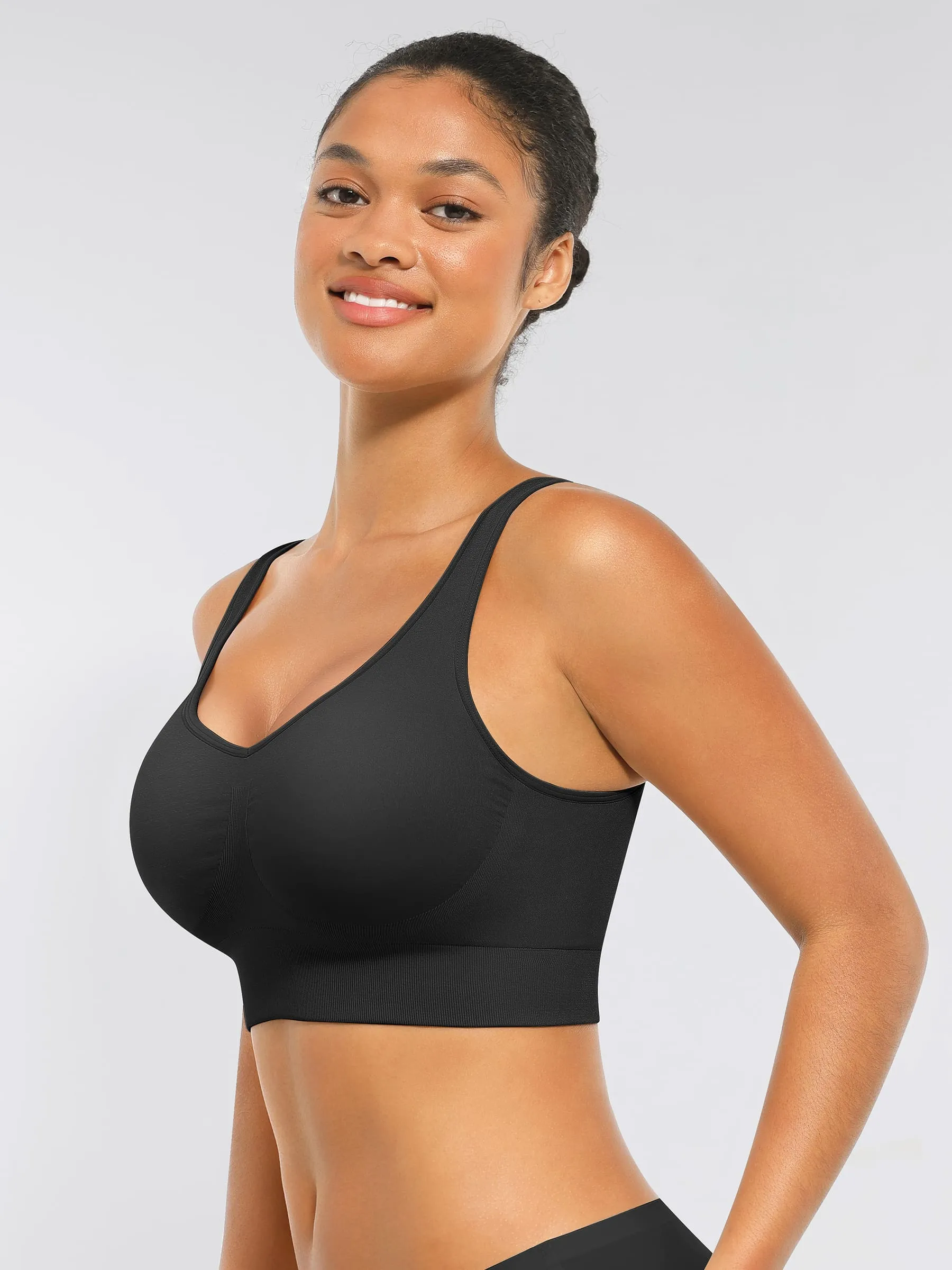 Feelingirl Seamless Comfort Bra with Smoothing Support and Adjustable Straps sold by FeelinGirl product image thumbnail 2