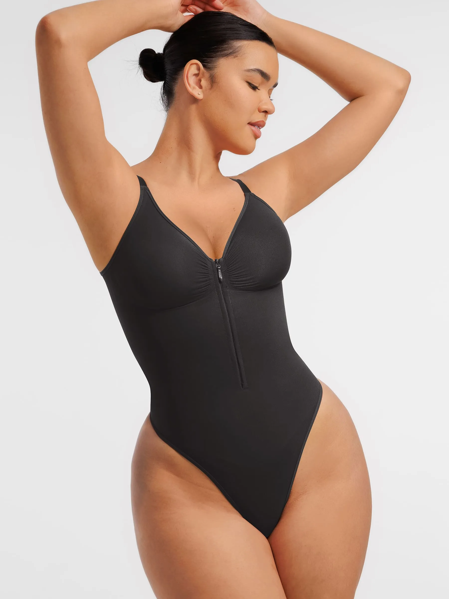 Feelingirl Tummy Control Seamless Zipper Shaping Bodysuit sold by FeelinGirl product image thumbnail 4
