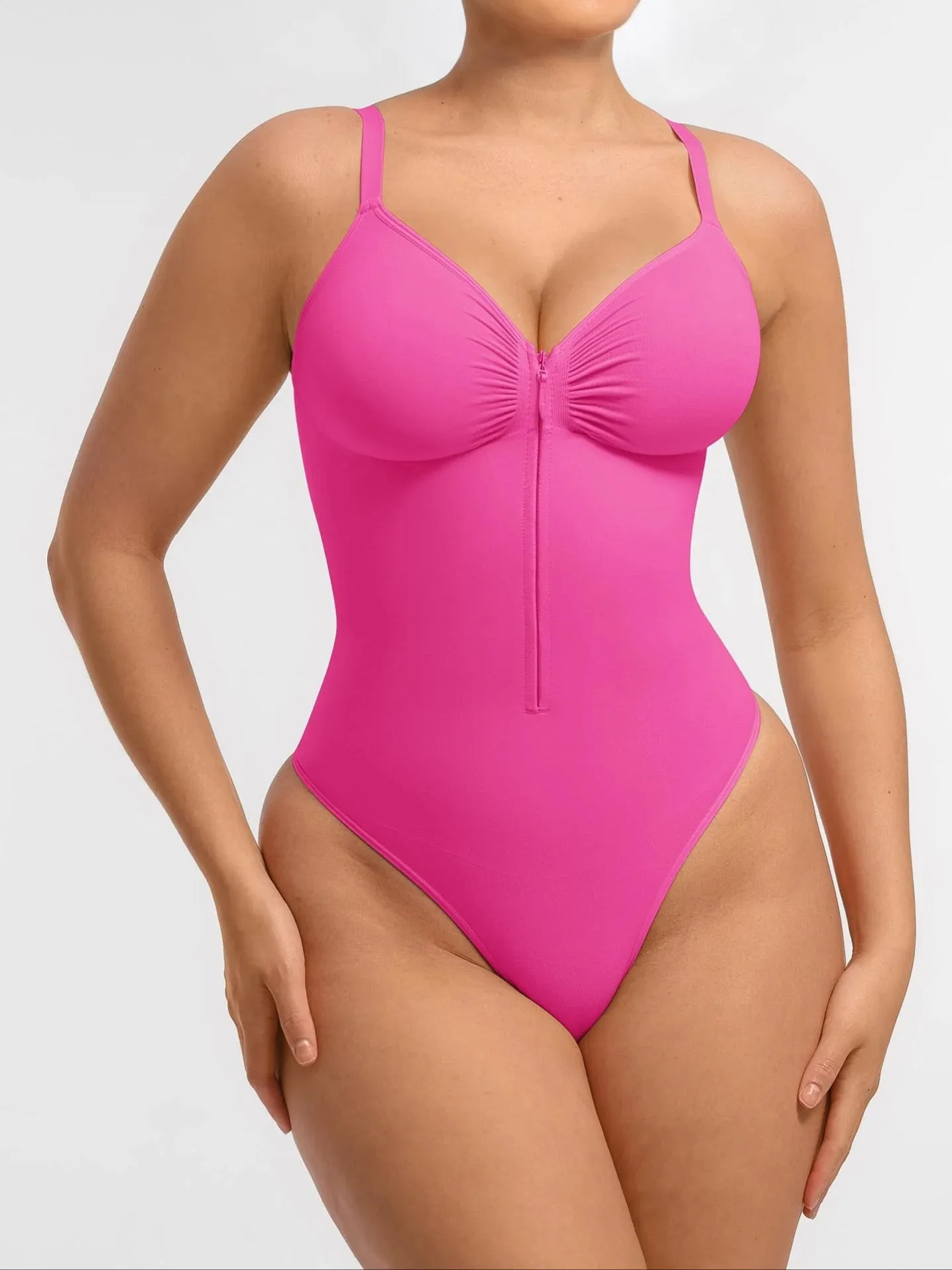 Feelingirl Tummy Control Seamless Zipper Shaping Bodysuit sold by FeelinGirl