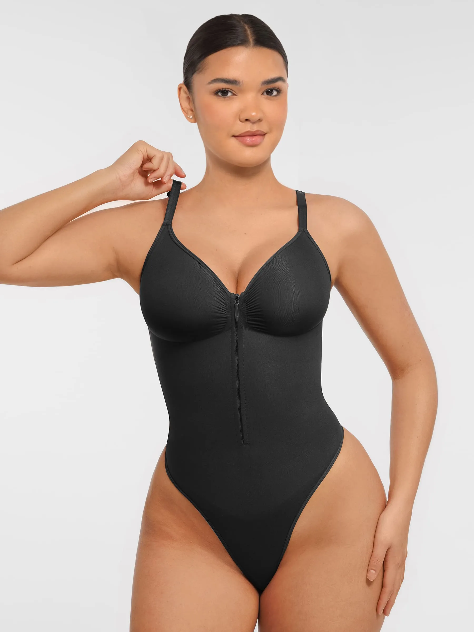 Feelingirl Tummy Control Seamless Zipper Shaping Bodysuit sold by FeelinGirl product image thumbnail 3