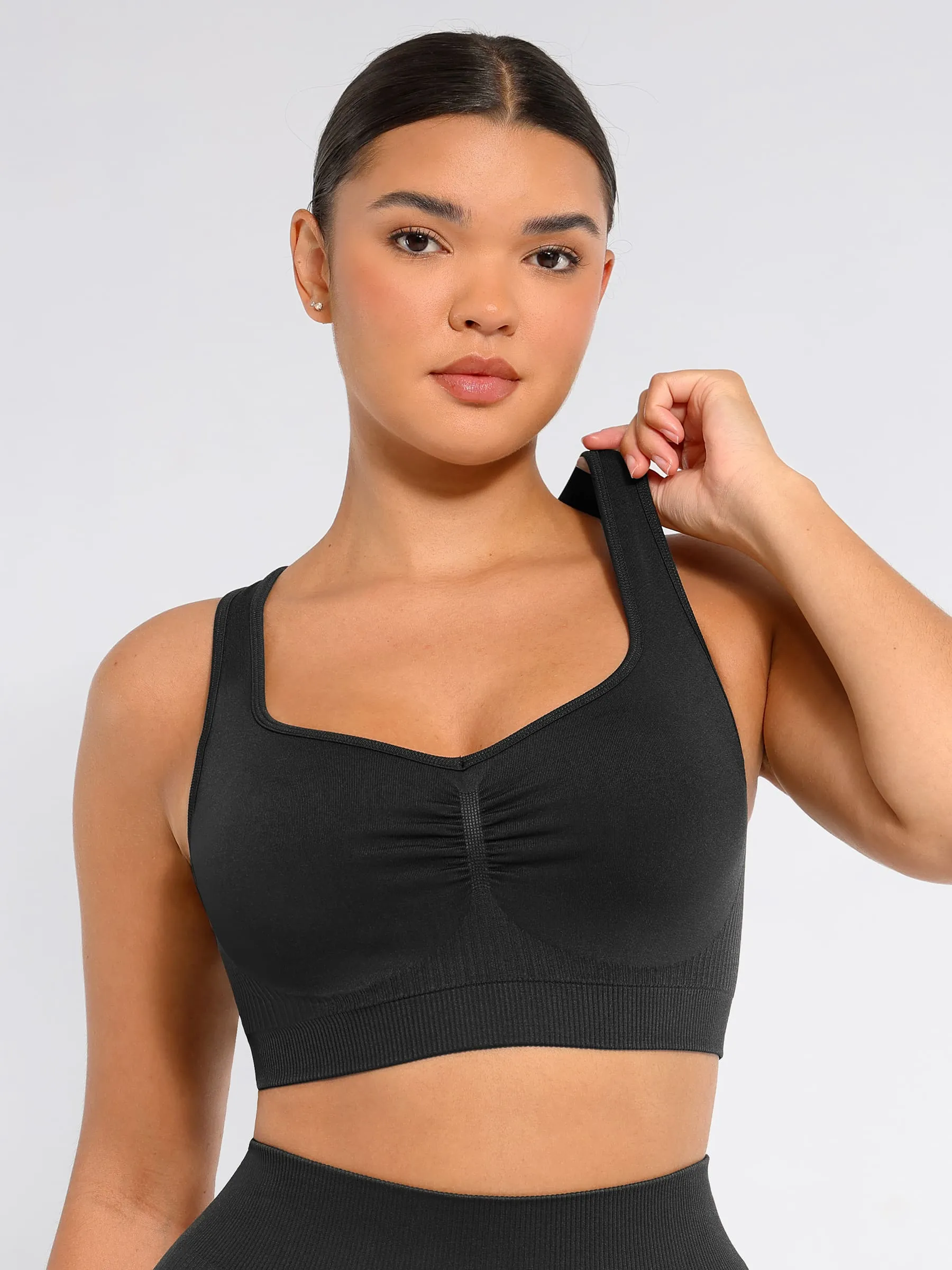 Feelingirl Seamless Racerback Sports Bra with Removable Pads and Support Fit sold by FeelinGirl