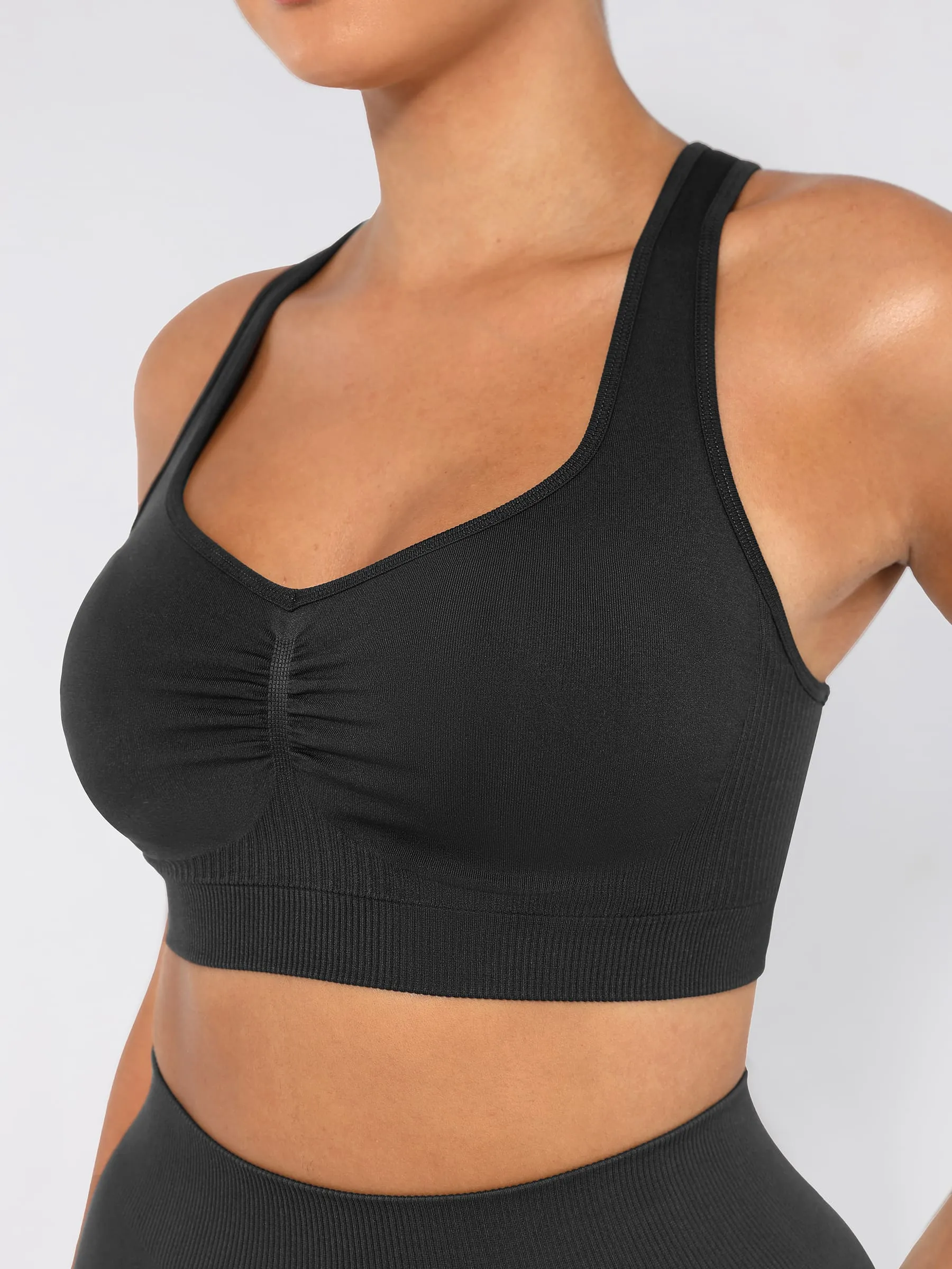 Feelingirl Seamless Racerback Sports Bra with Removable Pads and Support Fit sold by FeelinGirl