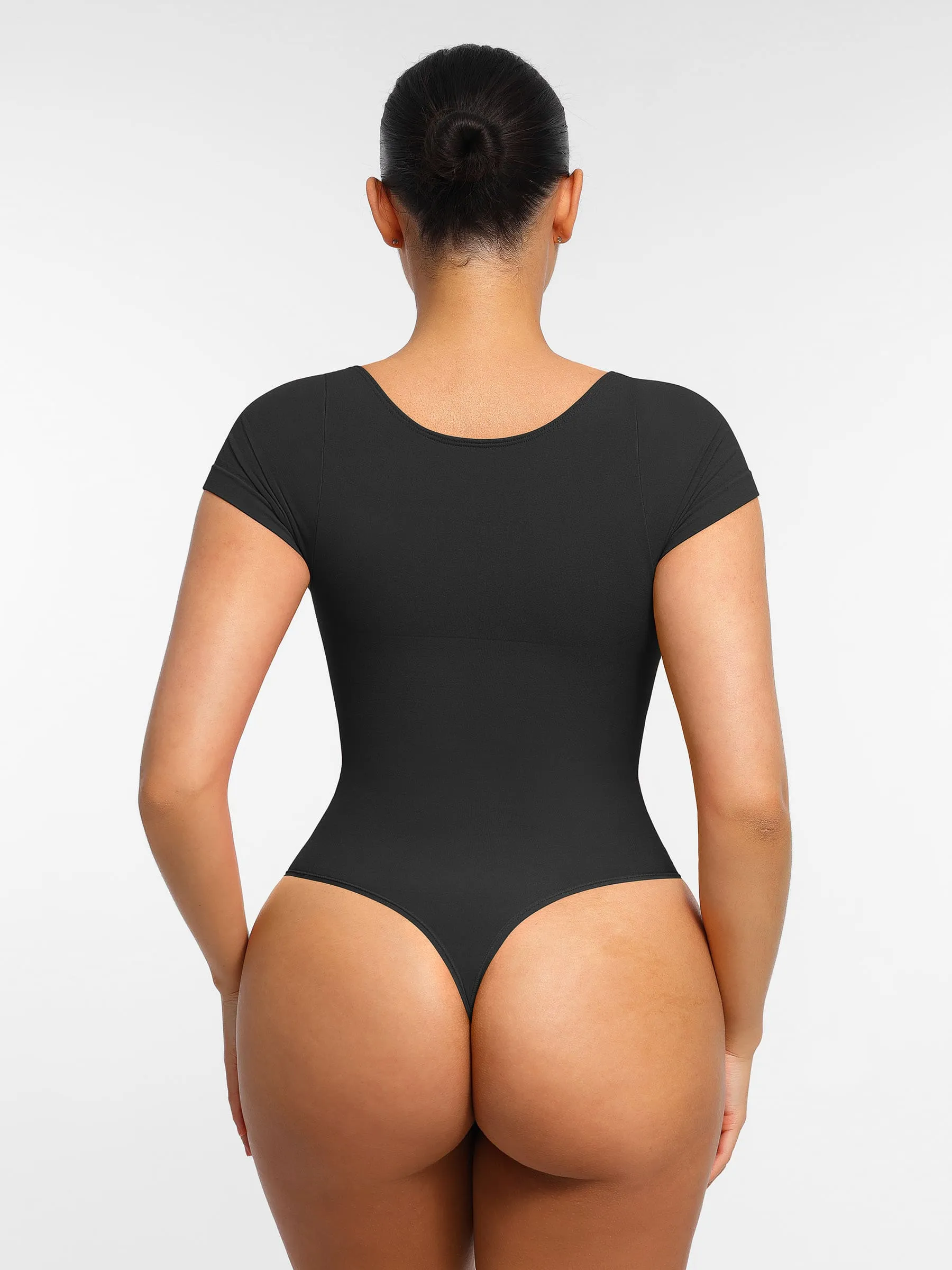 Feelingirl Tummy Control Seamless Short-Sleeve Bodysuit sold by FeelinGirl product image thumbnail 5