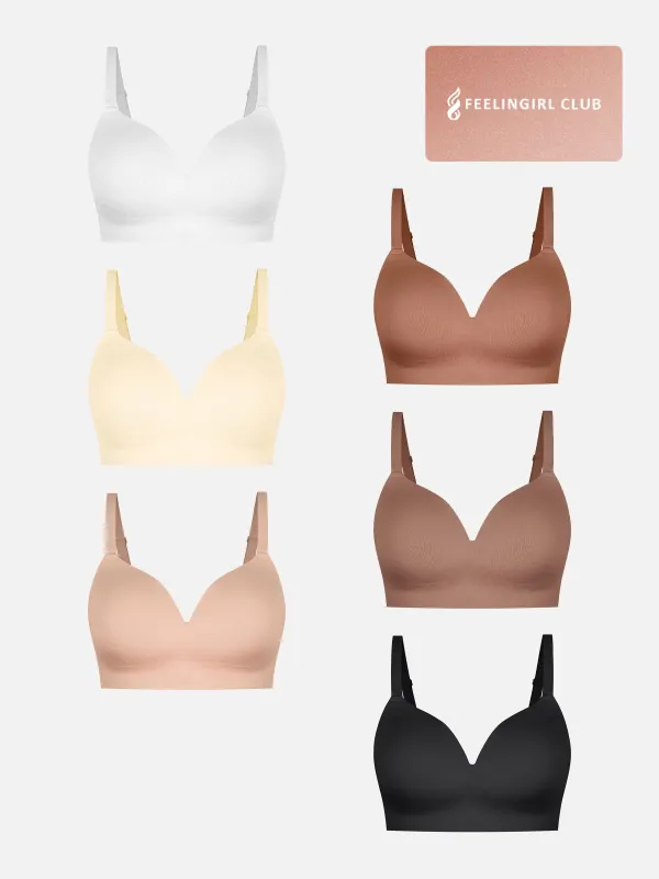 Feelingirl Wireless Push-Up Seamless Full Coverage Bra Bundle sold by FeelinGirl