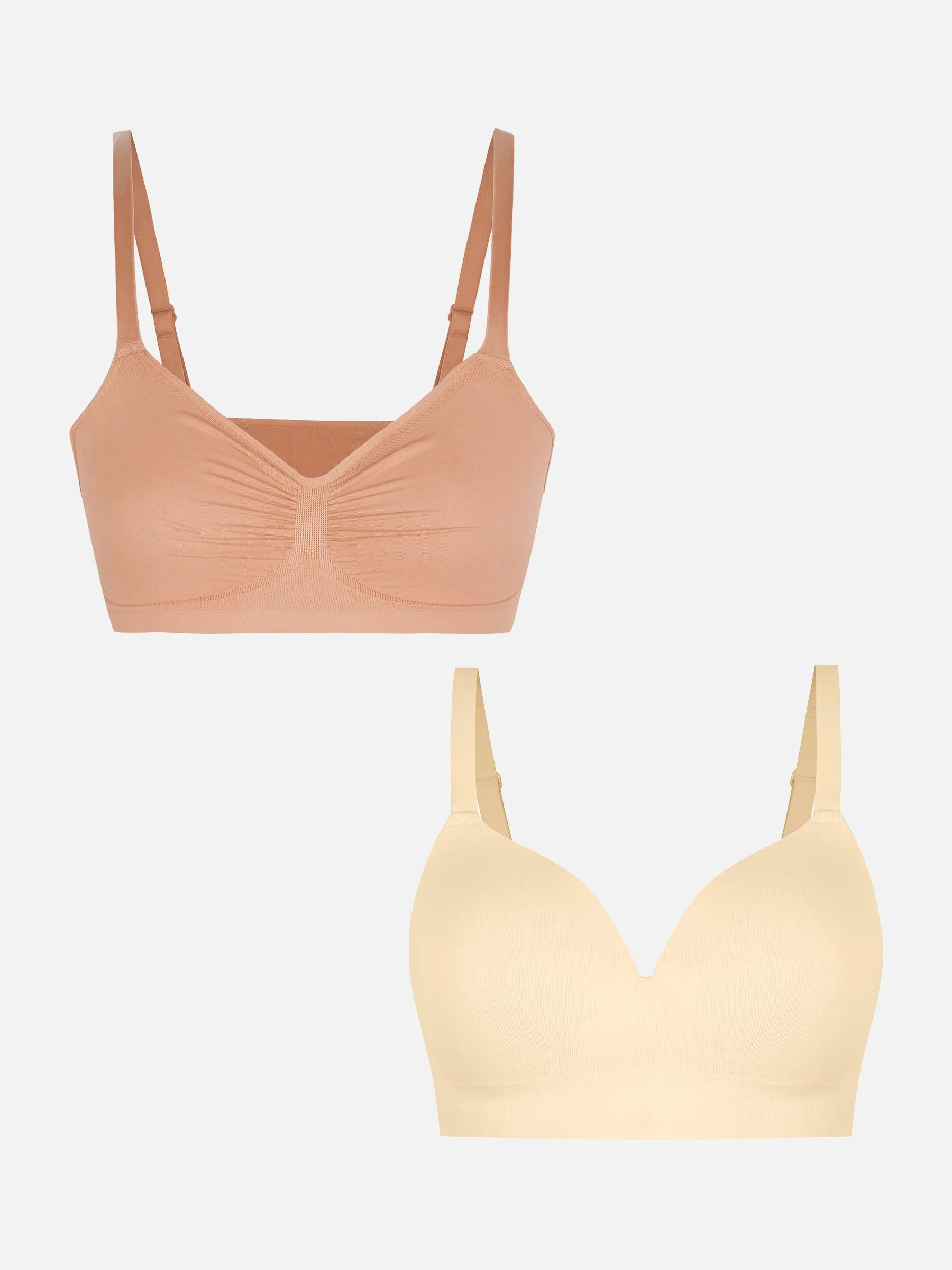 Feelingirl 1 Push-Up Seamless Bra + 1 Smooth Seamless Bra sold by FeelinGirl
