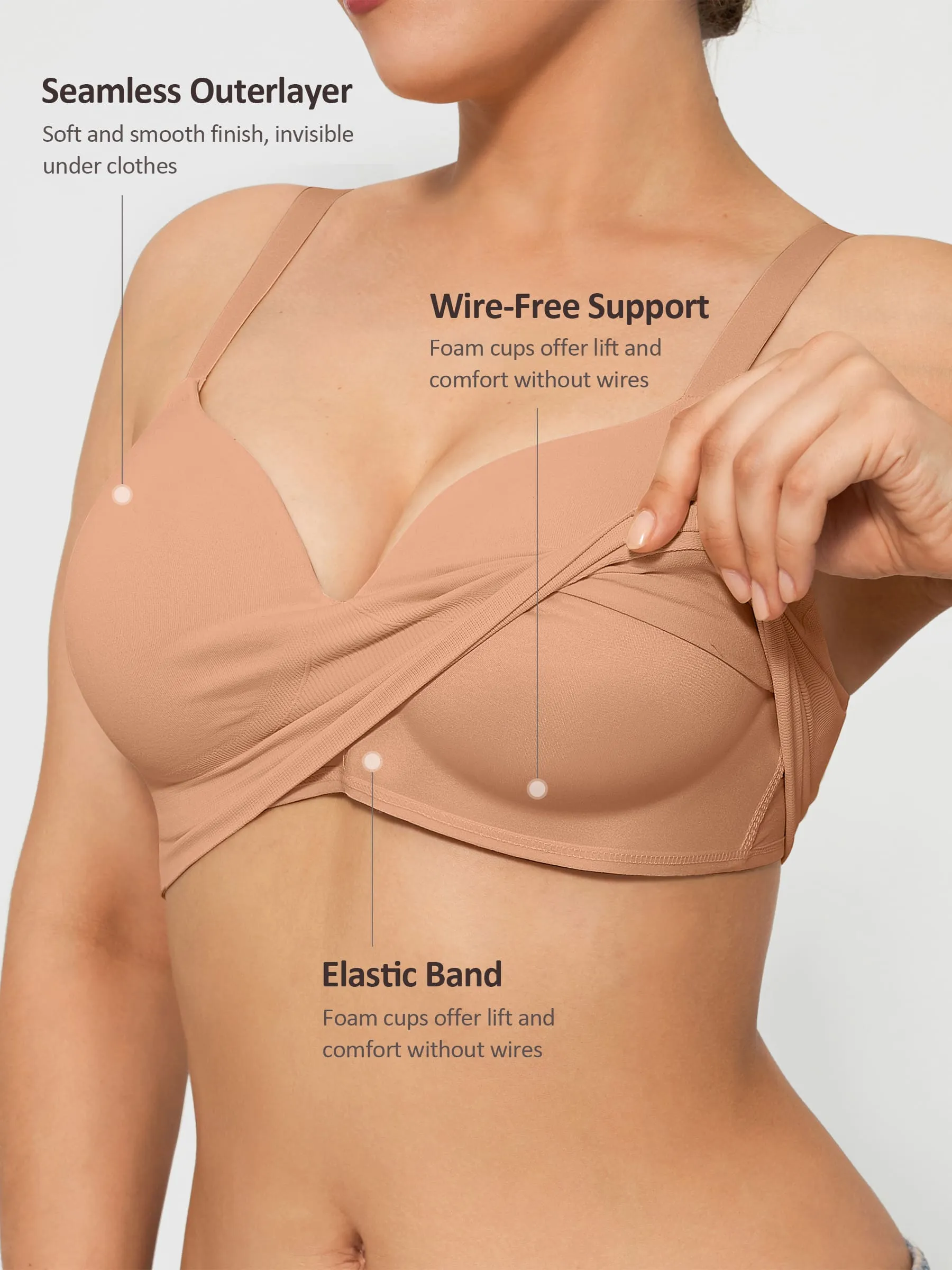 Feelingirl Square Neck Shaping Dress + Push-Up Seamless Bra sold by FeelinGirl product image thumbnail 5