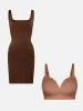 Feelingirl Square Neck Shaping Dress + Push-Up Seamless Bra sold by FeelinGirl