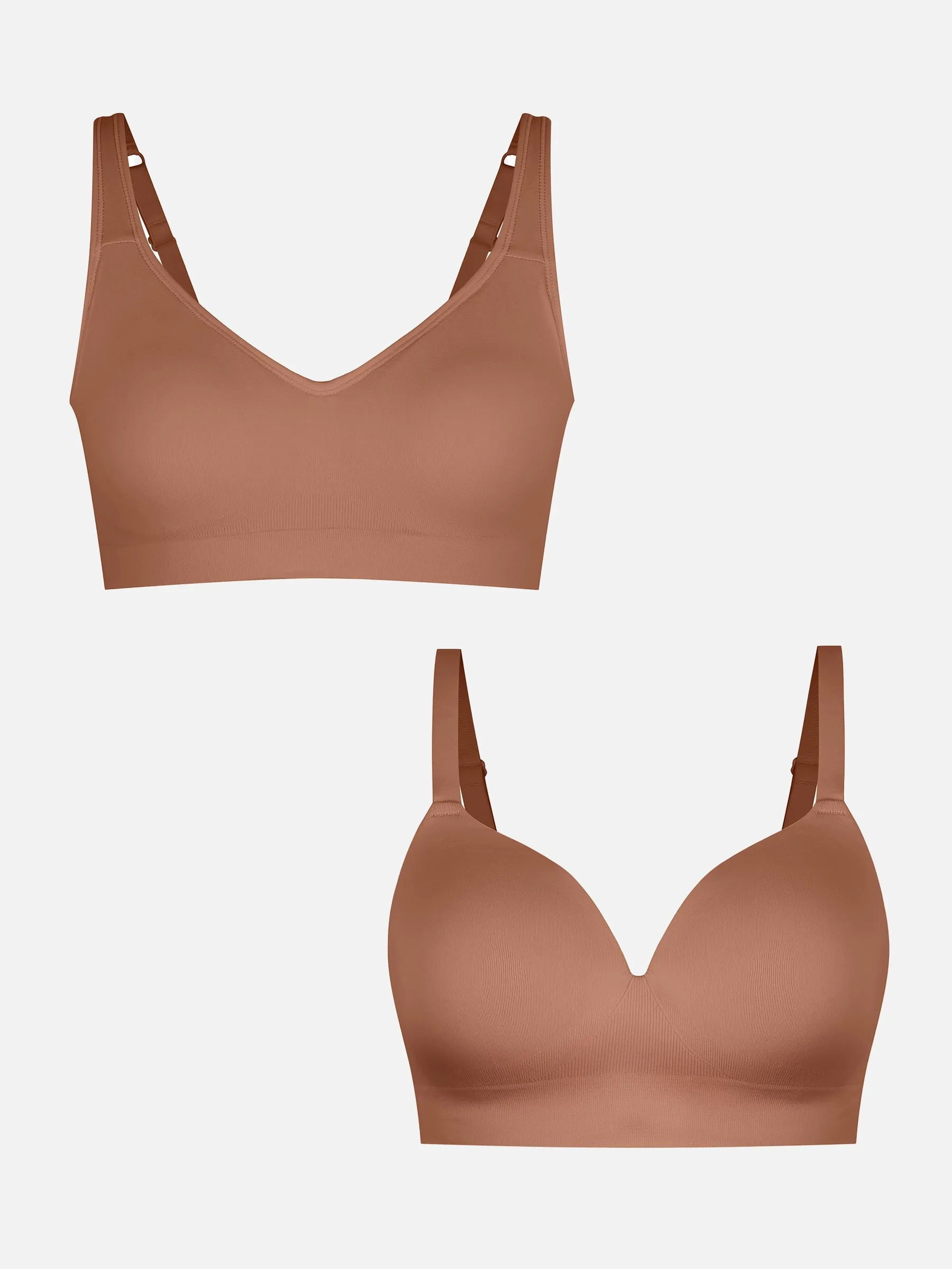 Feelingirl Full Coverage Wireless Bra + Push-Up Seamless Bra sold by FeelinGirl