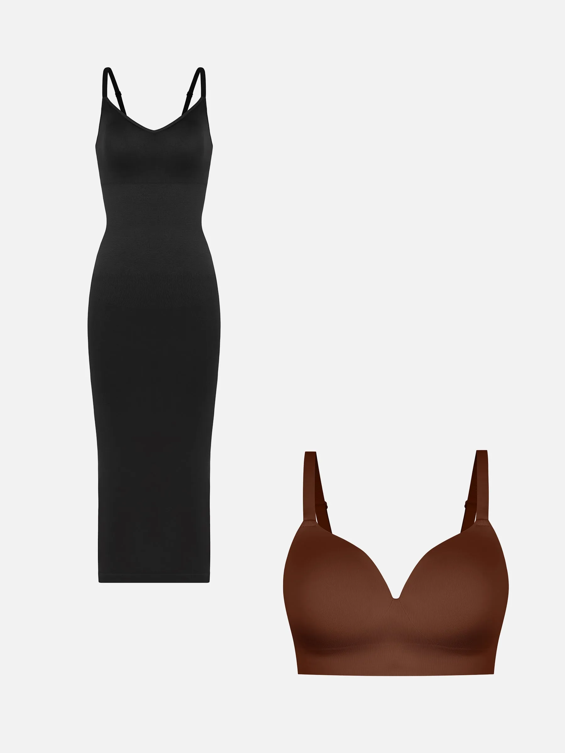 Feelingirl Seamless Shaper Dress + Push-Up Seamless Bra sold by FeelinGirl