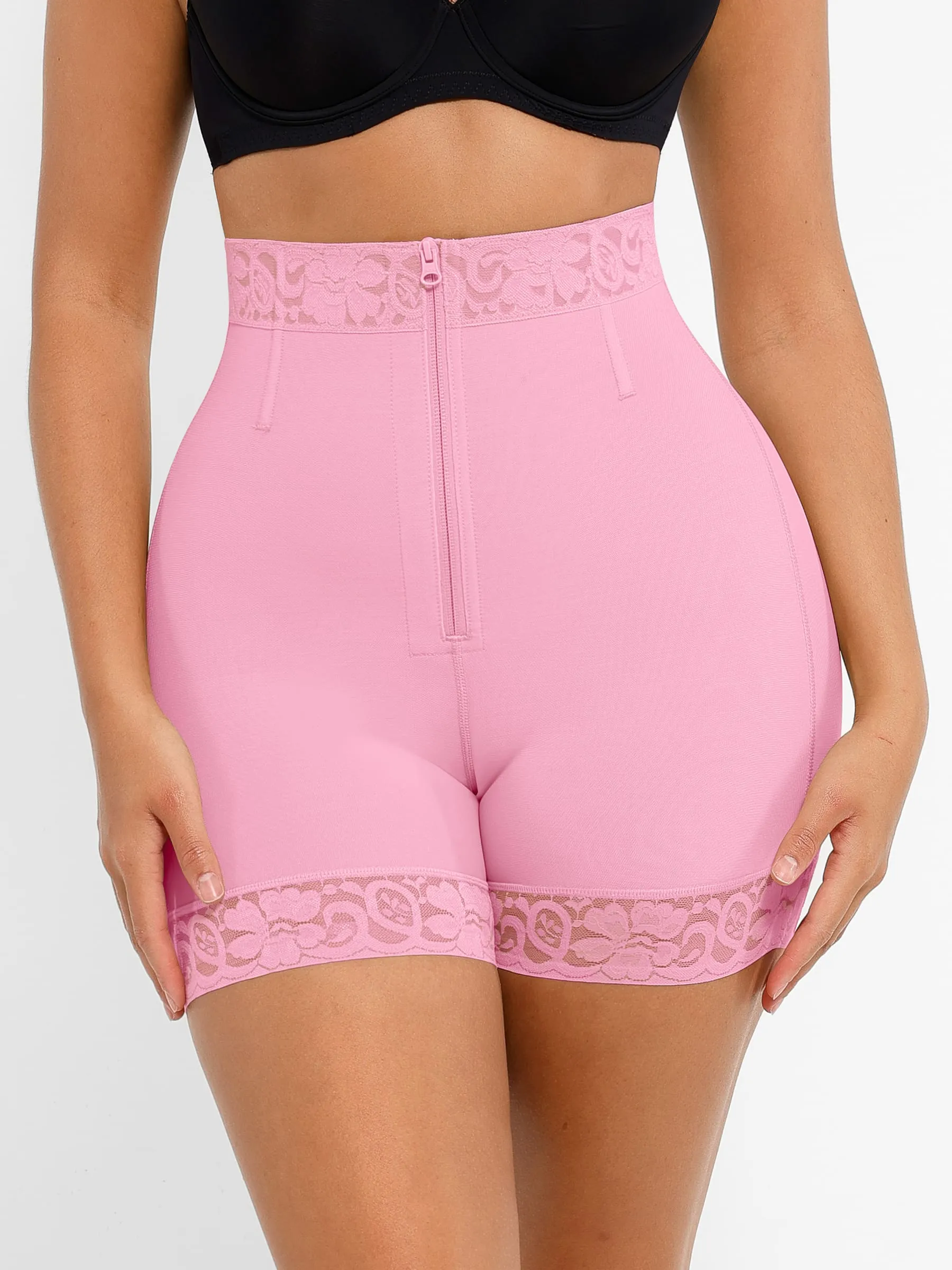 Feelingirl Tummy Control Shaping Shorts Butt Lifter with Clasps and Zipper sold by FeelinGirl product image thumbnail 2
