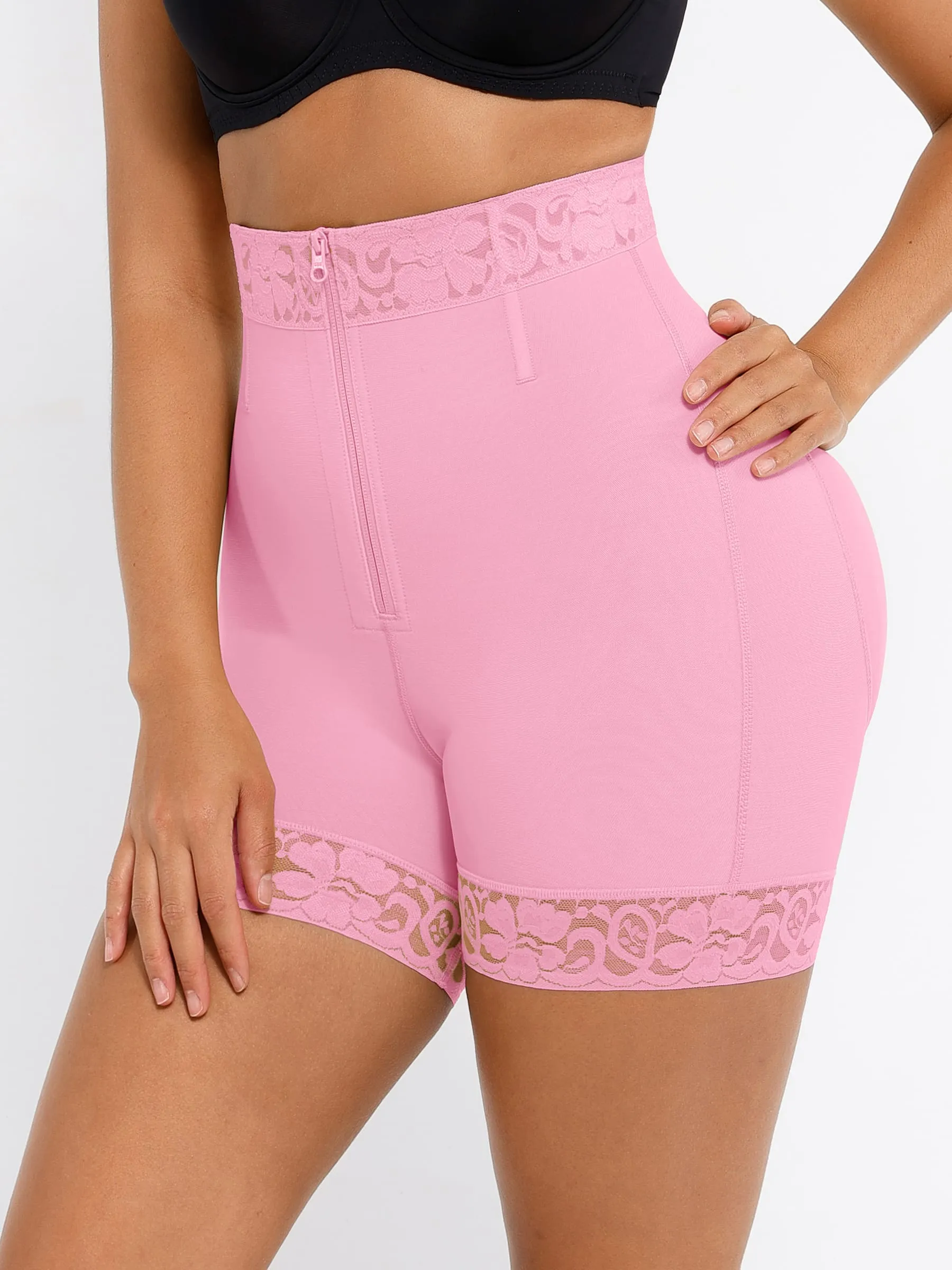 Feelingirl Tummy Control Shaping Shorts Butt Lifter with Clasps and Zipper sold by FeelinGirl product image thumbnail 3