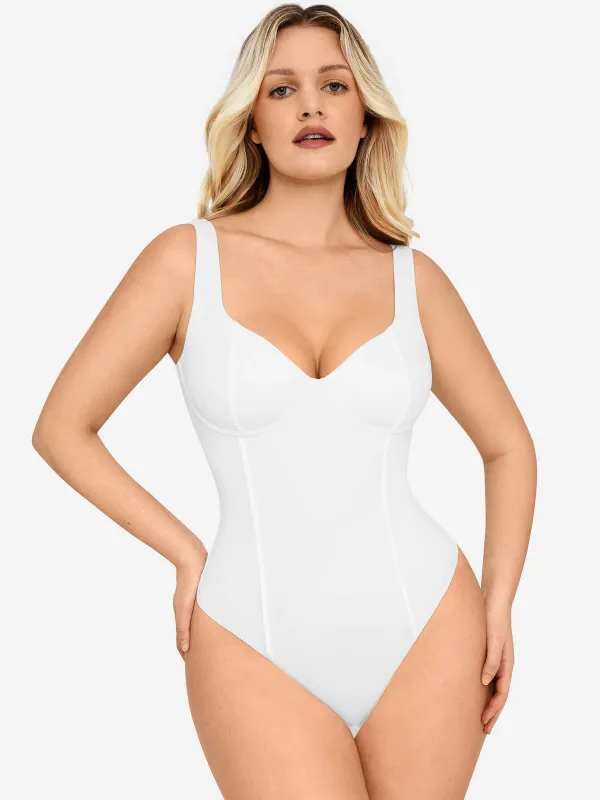 Feelingirl Full Body Wide Strap V-Neck Comfort Bodysuit [BOGO] sold by FeelinGirl
