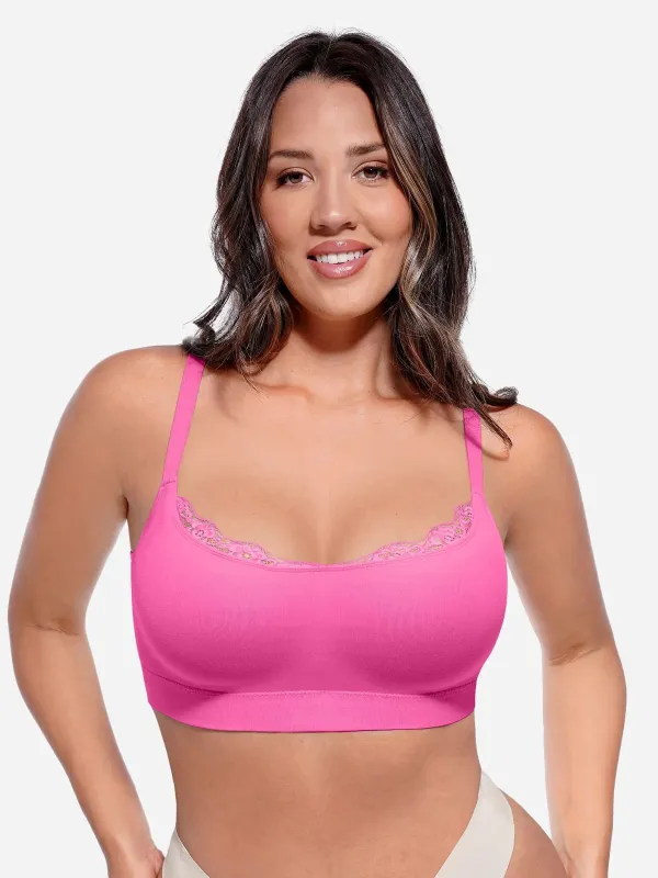 Feelingirl No Underwire Seamless Lace Everyday Bra sold by FeelinGirl