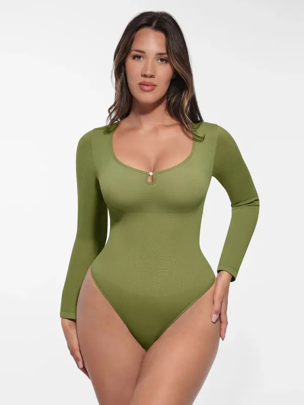 Feelingirl Seamless Ribbed Bodysuit sold by FeelinGirl