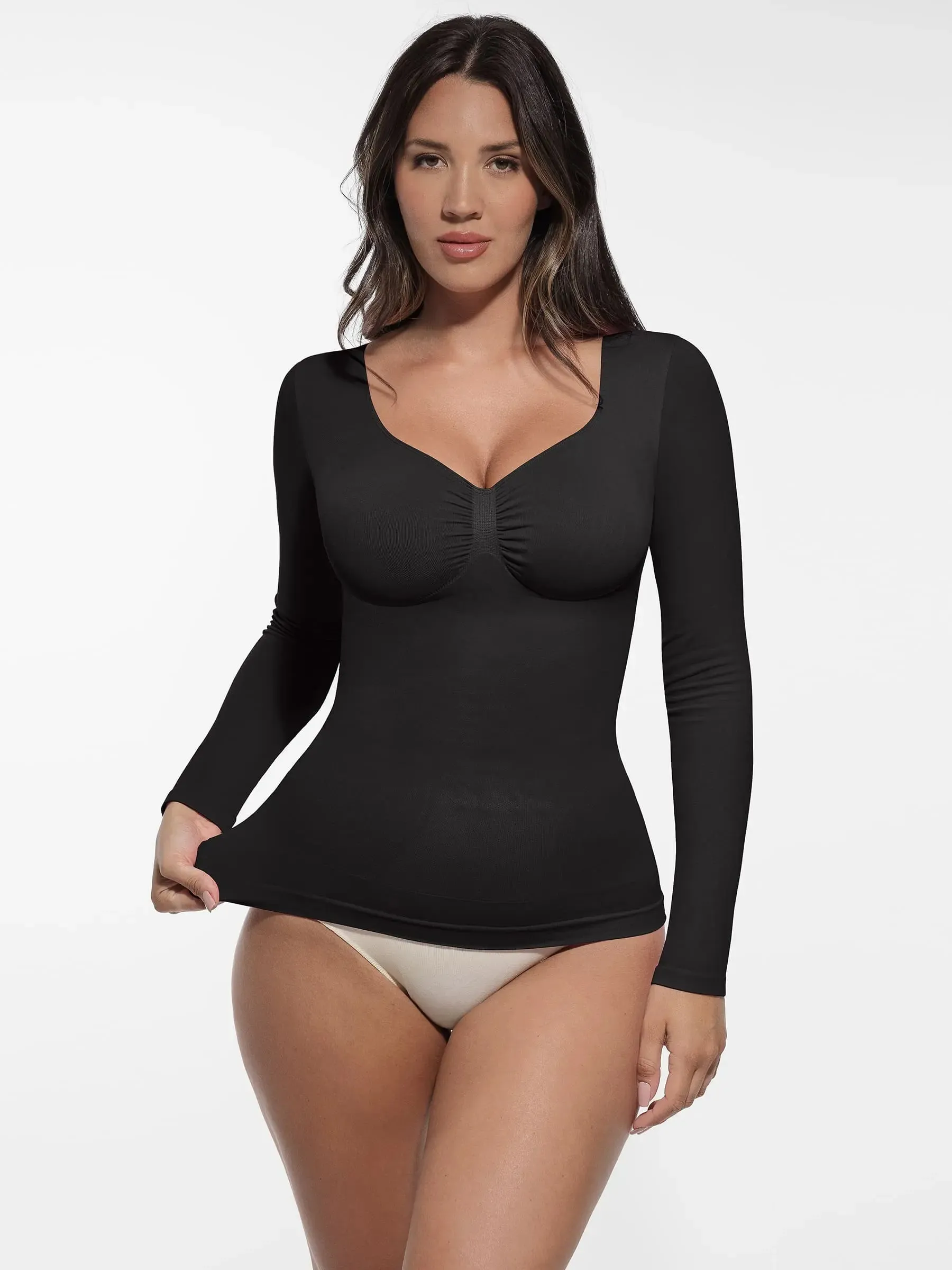 Seamless Long-Sleeve Everyday Shaper Top sold by FeelinGirl