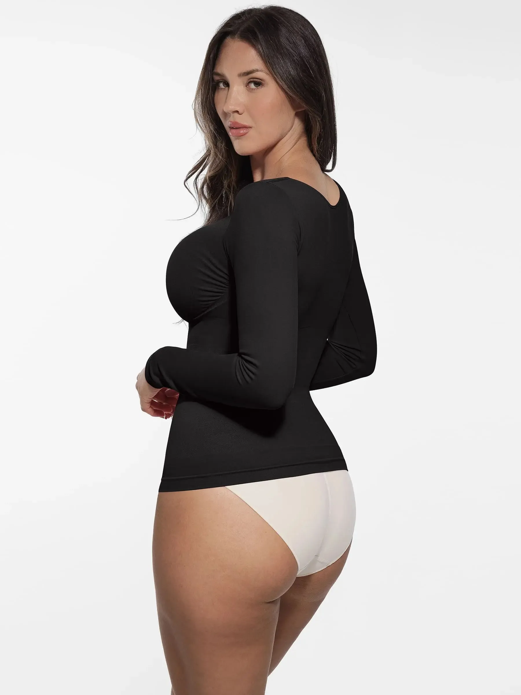 Seamless Long-Sleeve Everyday Shaper Top sold by FeelinGirl product image thumbnail 4