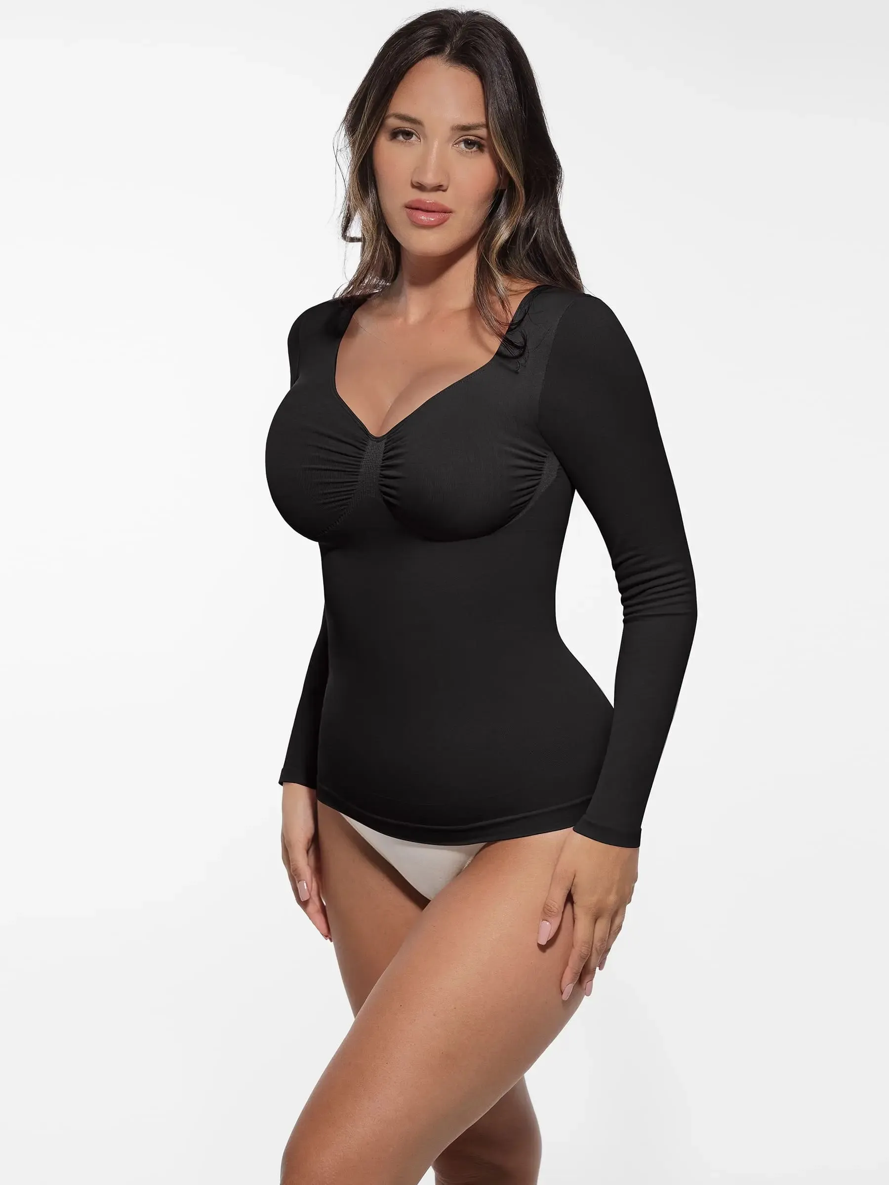 Seamless Long-Sleeve Everyday Shaper Top sold by FeelinGirl product image thumbnail 2