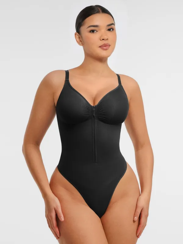 Feelingirl  Seamless Shaping Tummy Control Zipper Bodysuit sold by FeelinGirl