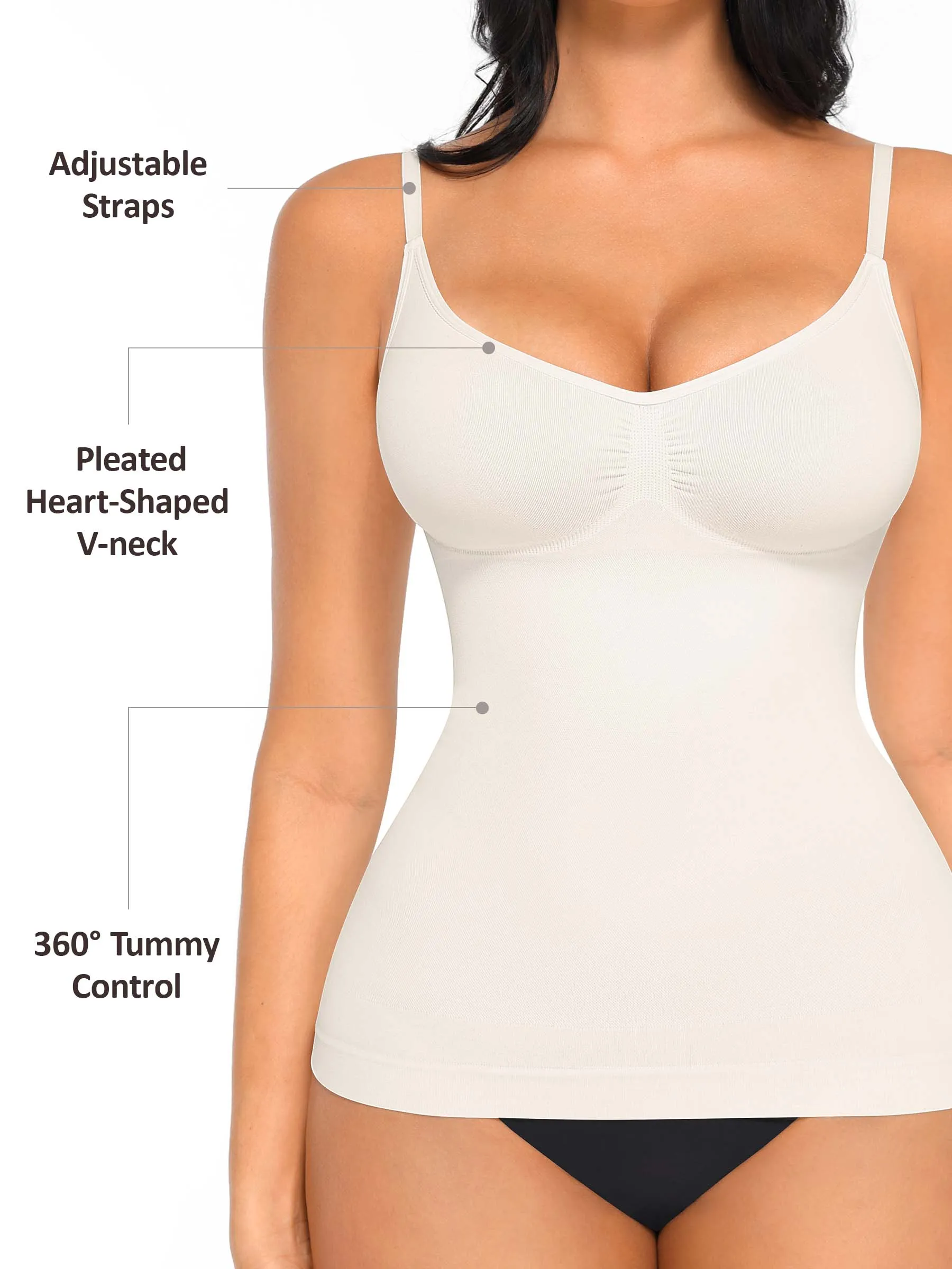 Feelingirl Second Skin Bust Support Tummy Control Shaping Tank Top sold by FeelinGirl product image thumbnail 2
