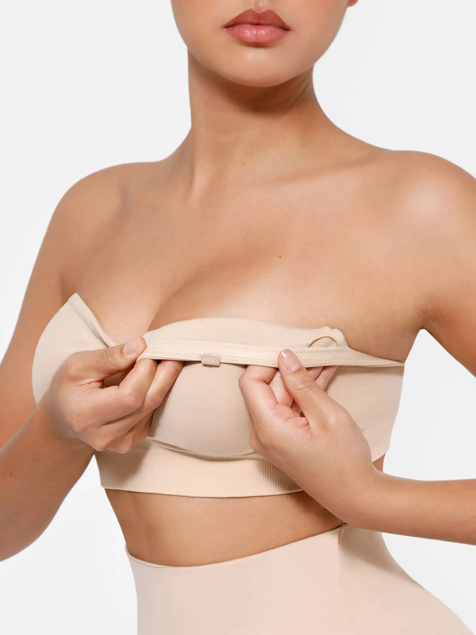 Feelingirl Seamless Strapless Anti-Slip Bra With Removable Pads sold by FeelinGirl product image thumbnail 3