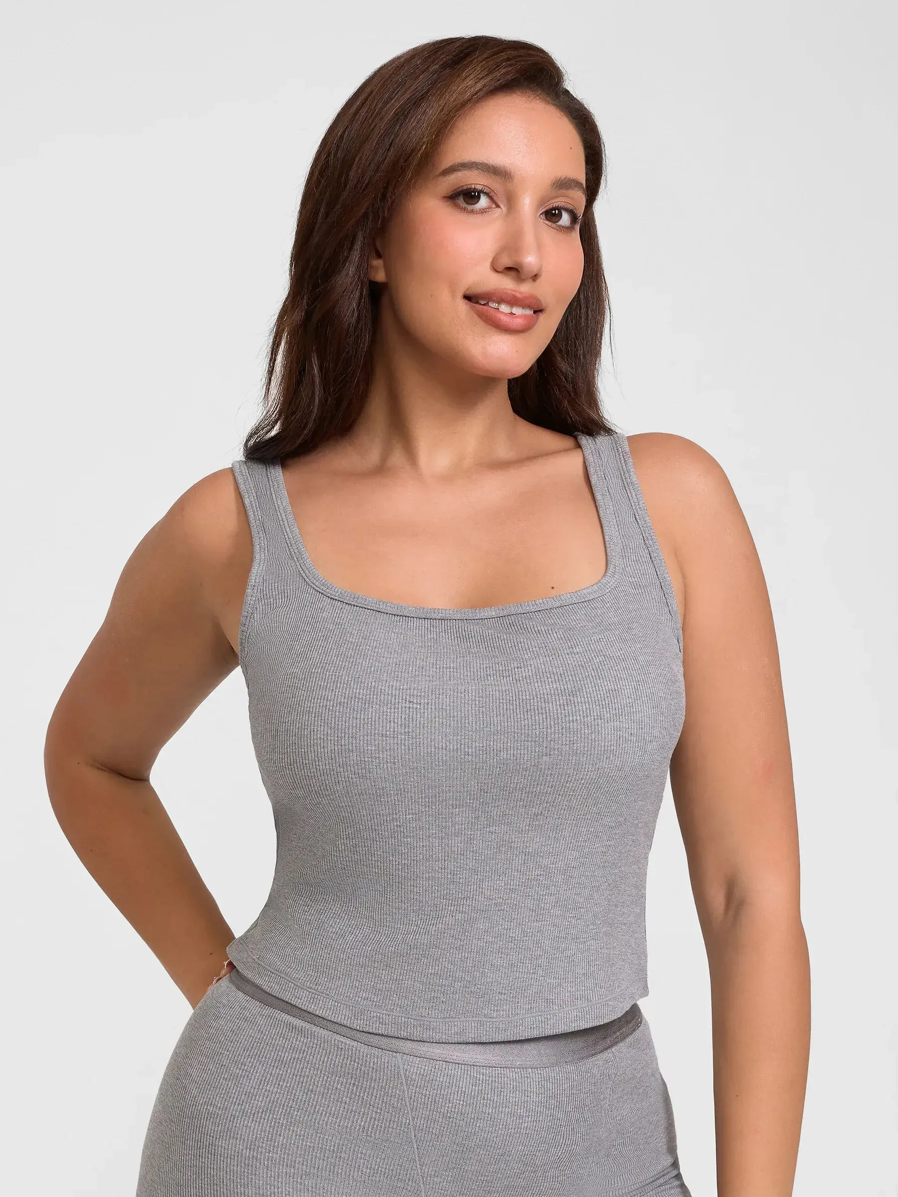 Feelingirl Breathable Ribbed Sleeveless Tank Top sold by FeelinGirl product image thumbnail 5