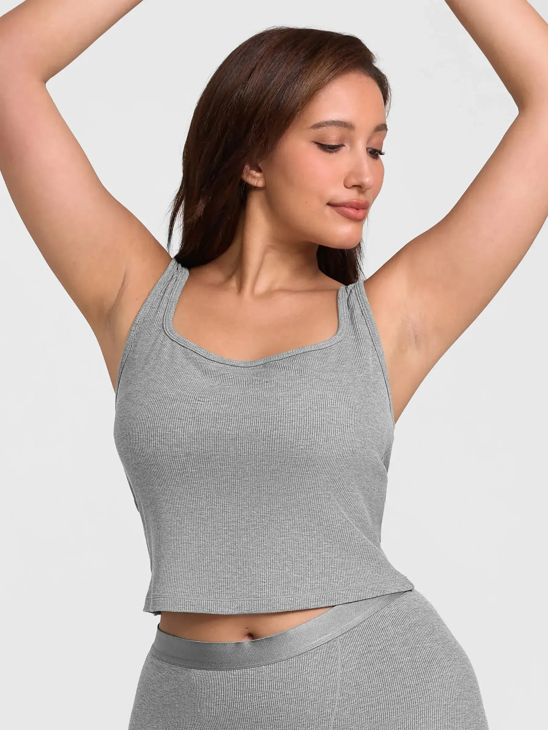 Feelingirl Breathable Ribbed Sleeveless Tank Top sold by FeelinGirl product image thumbnail 4