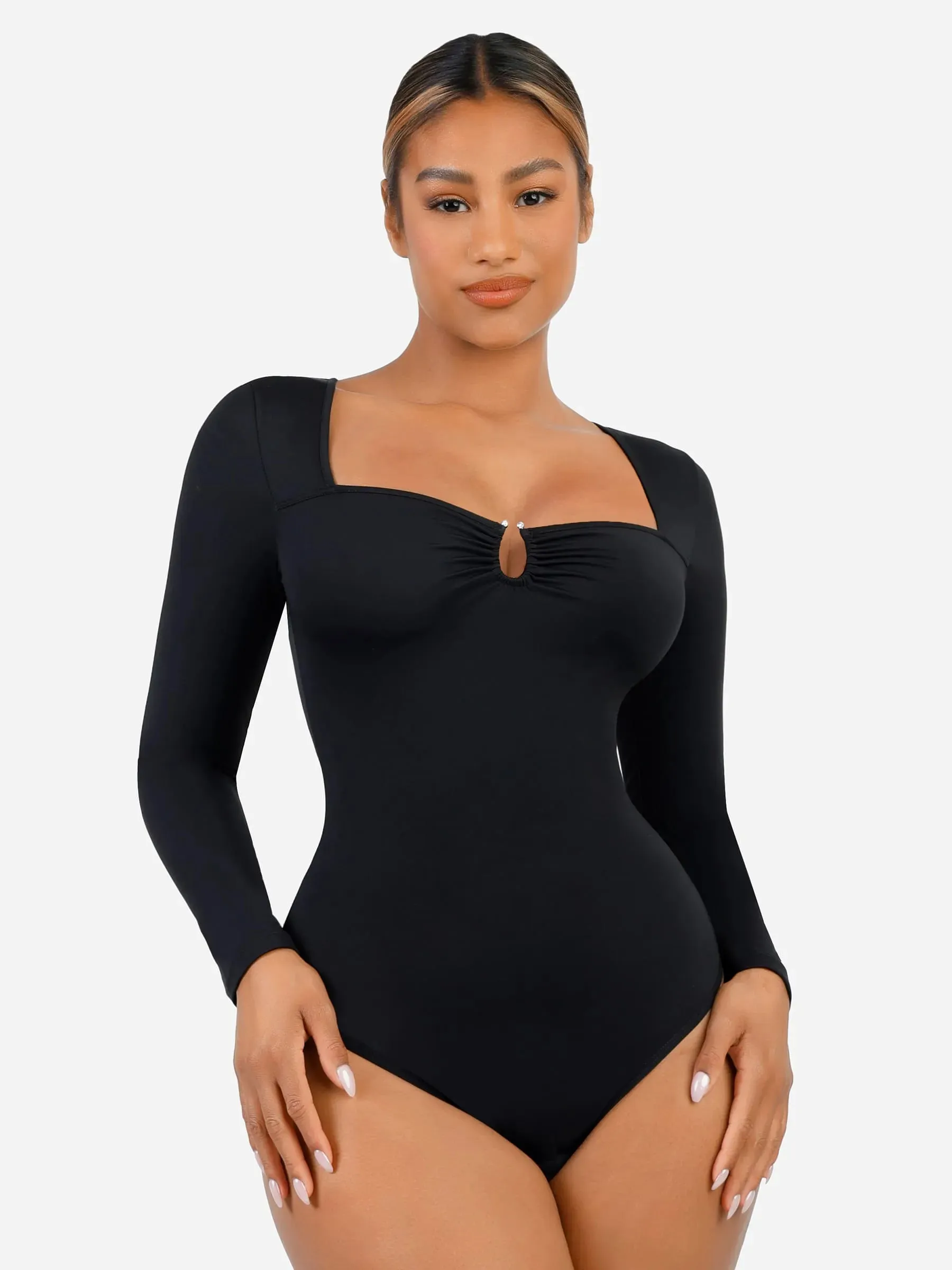 Feelingirl Slimming Long-Sleeve Shapewear Bodysuit sold by FeelinGirl