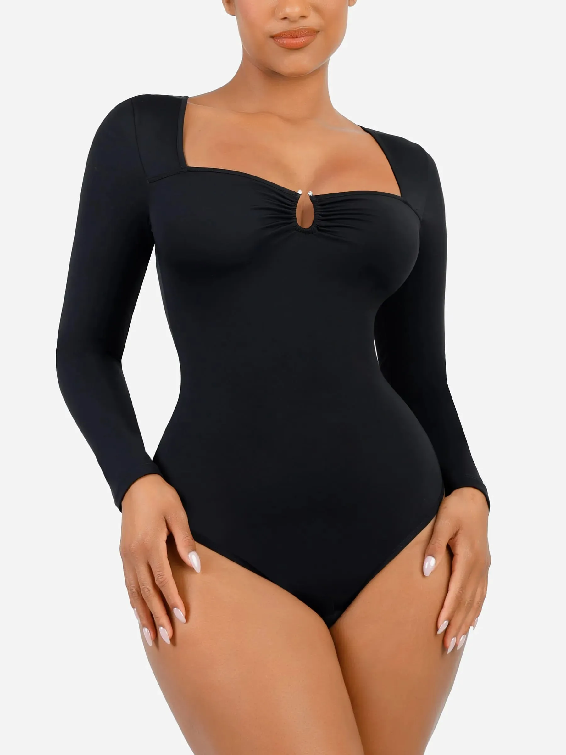 Feelingirl Slimming Long-Sleeve Shapewear Bodysuit sold by FeelinGirl product image thumbnail 2