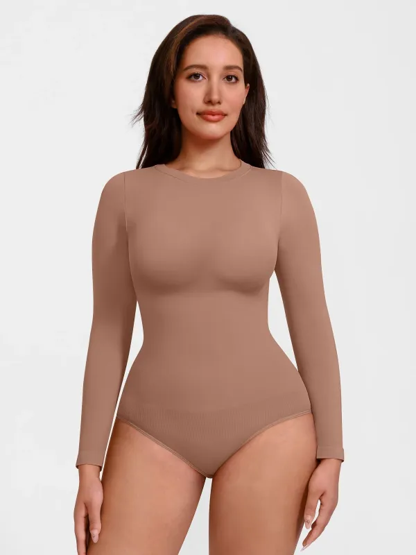 Feelingirl Seamless Ultra-Soft Crew Neck Bodysuit sold by FeelinGirl