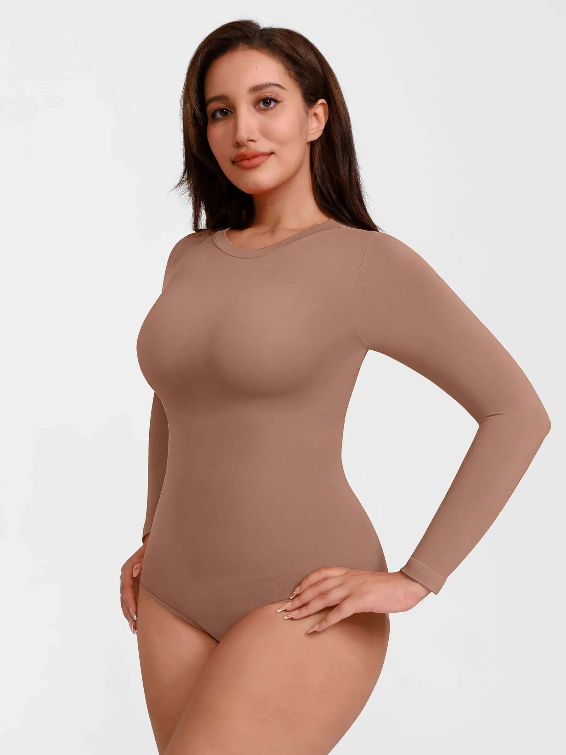 Seamless Ultra-Soft Crew Neck Bodysuit sold by FeelinGirl product image thumbnail 5