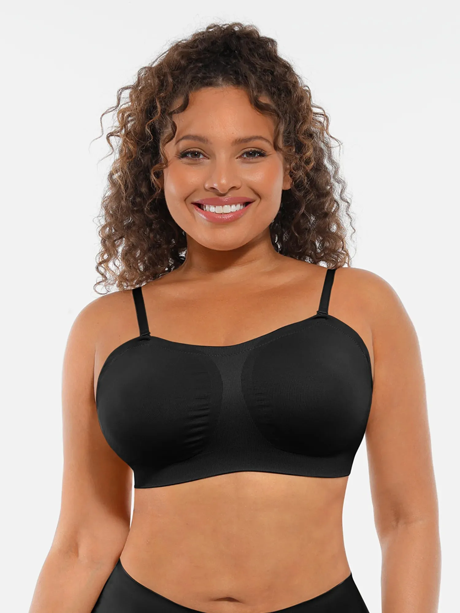 Feelingirl Seamless Strapless Anti-Slip Removable Pads Bra sold by FeelinGirl product image thumbnail 2