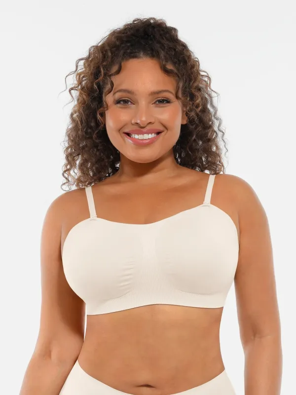 Feelingirl Seamless Strapless Anti-Slip Removable Pads Bra sold by FeelinGirl