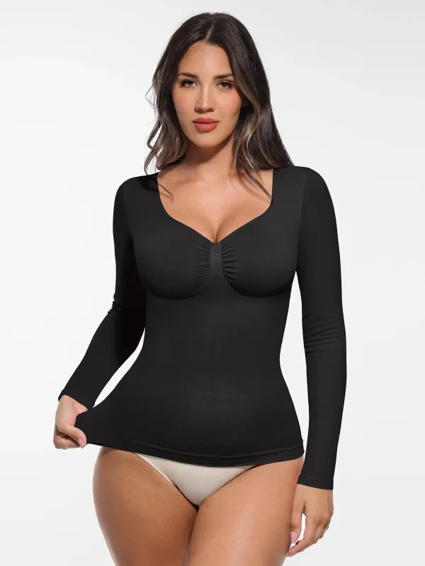 Feelingirl Seamless Long-Sleeve Everyday Shaper Top [BOGO] made by FeelinGirl