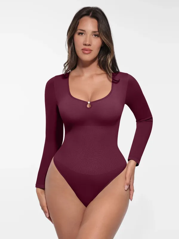 Feelingirl Seamless Ribbed Thong Bodysuit [BOGO] sold by FeelinGirl