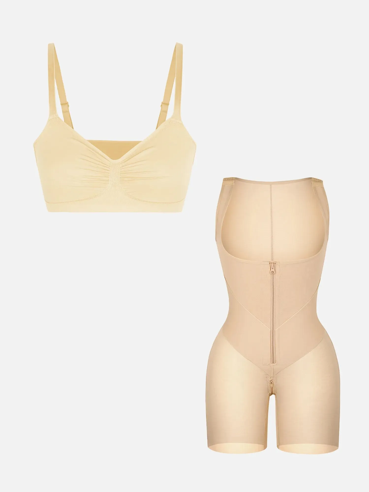 Feelingirl U-Shaped Shaping Lift Bodysuit & Unlined Soft Bra Bundle sold by FeelinGirl