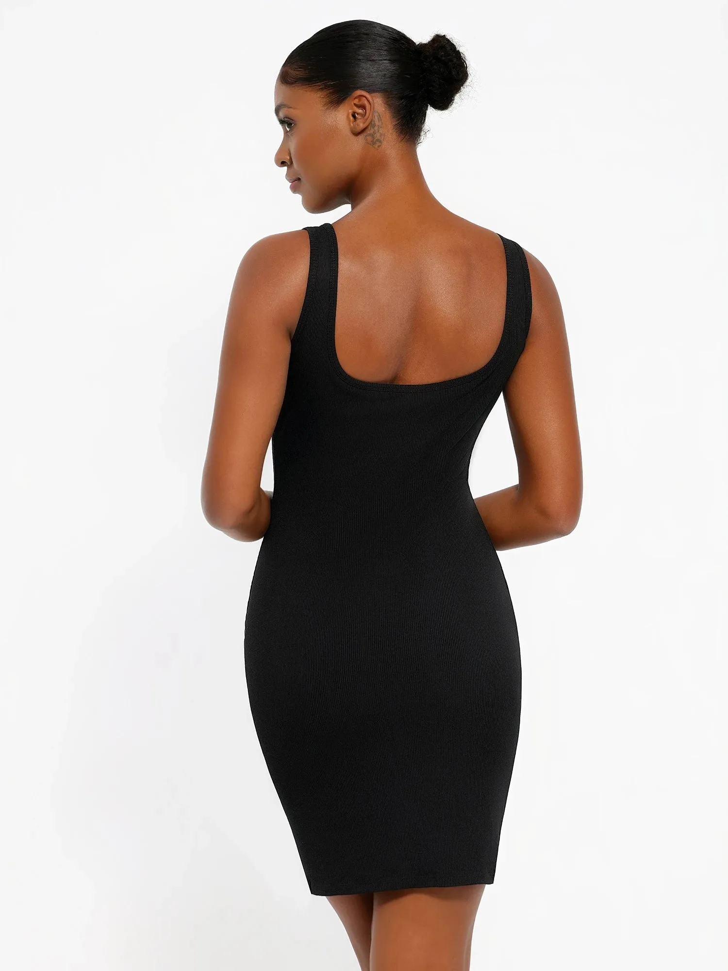 Popilush Shapewear Modal Sculpting Inner Lace Cami Mini Dress sold by FeelinGirl product image thumbnail 4